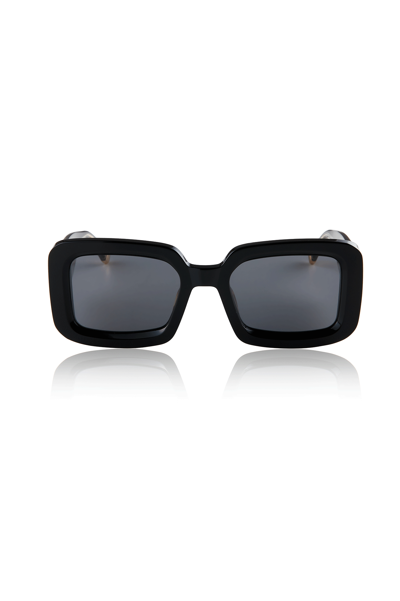 Crafted with extra thick Italian acetate and a distinct unisex frame design, The Las Palmas from Oscar x Frank is a luxurious statement piece. Its oversized rectangular face and 24k gold X logo is complemented by an oversized temple arm for an unrivaled look.
