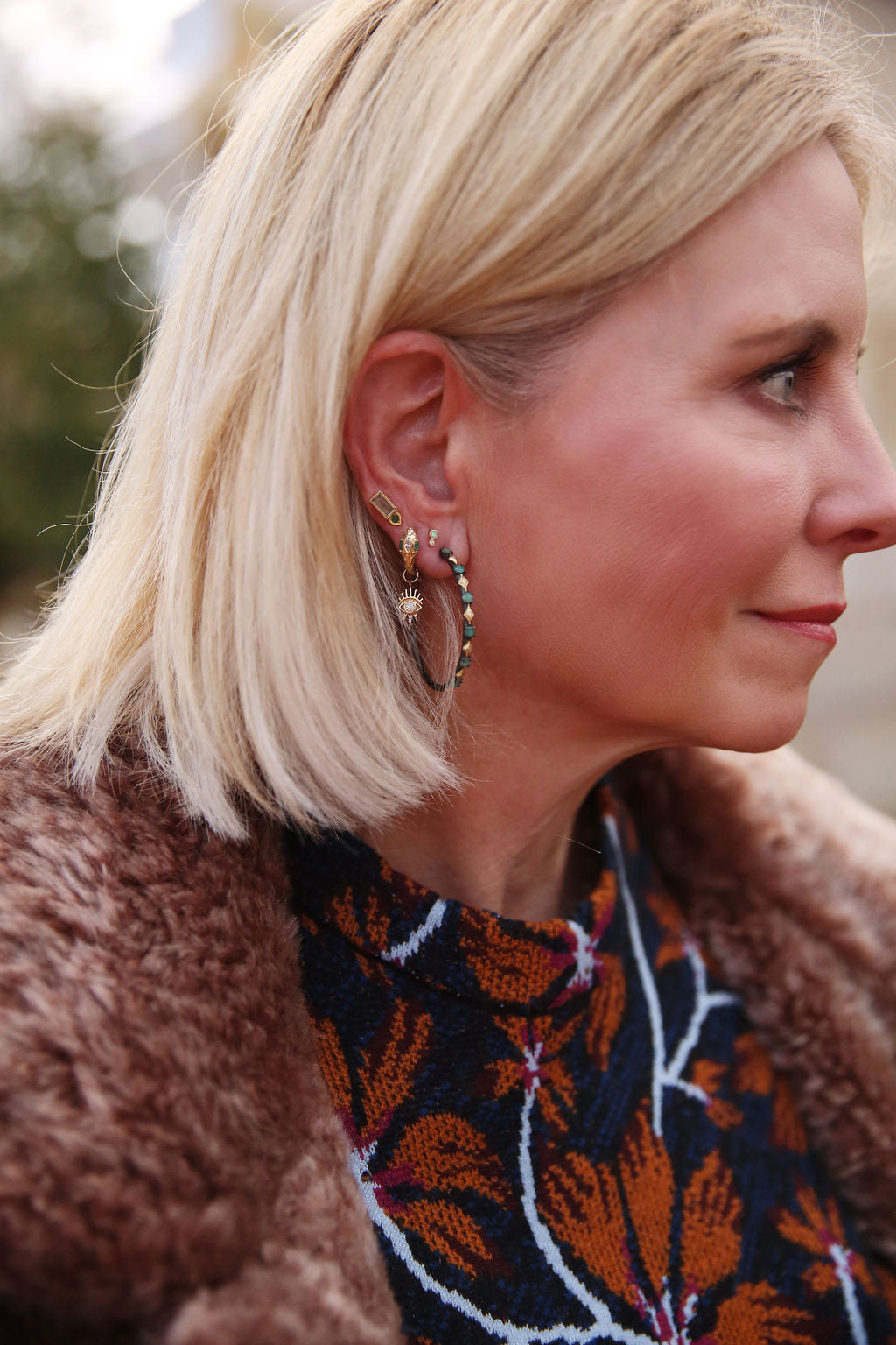 18K Yellow Gold Crivelli Hoop Earrings