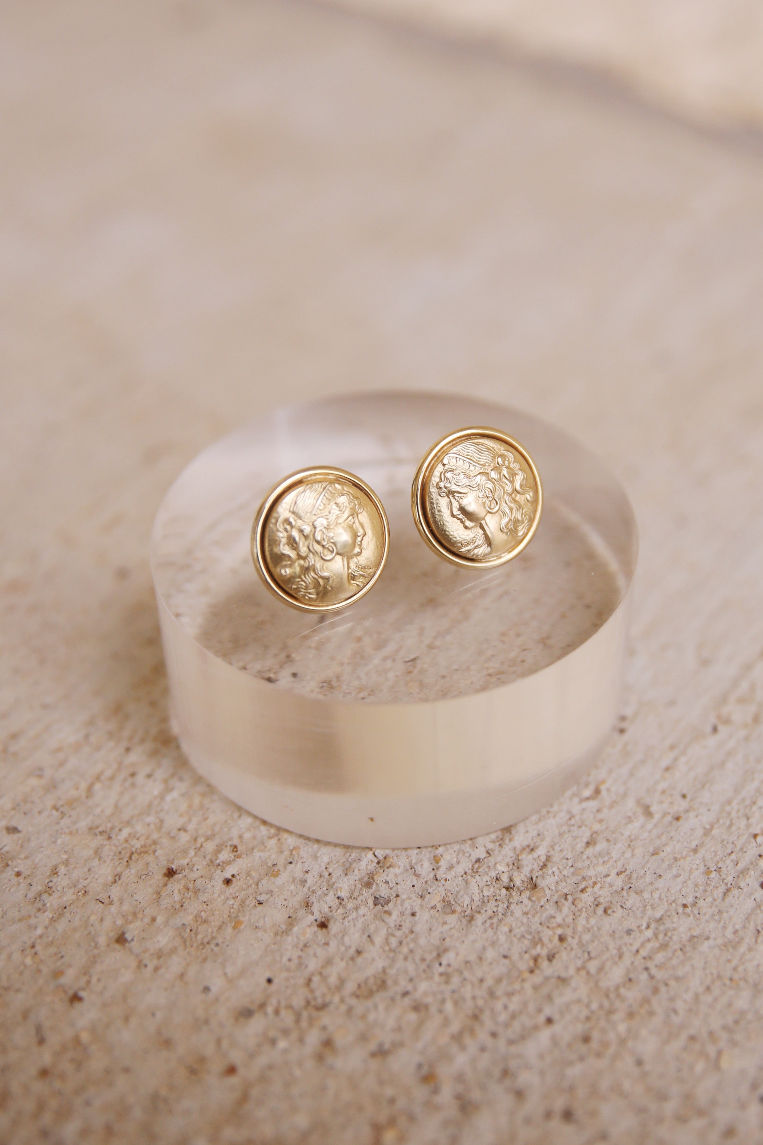14K YG Coin Earrings