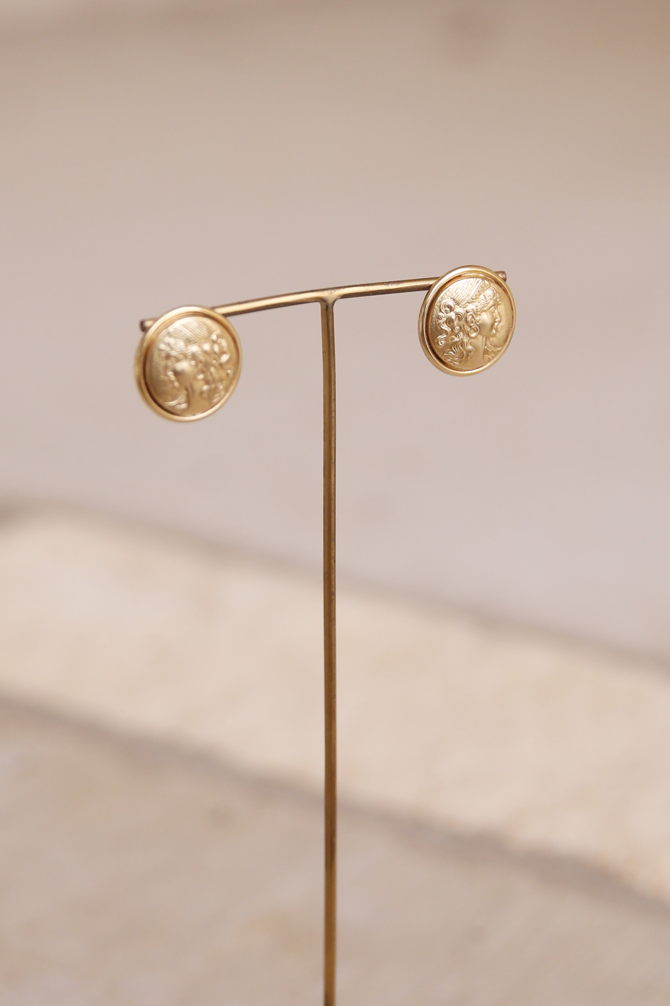 14K YG Coin Earrings