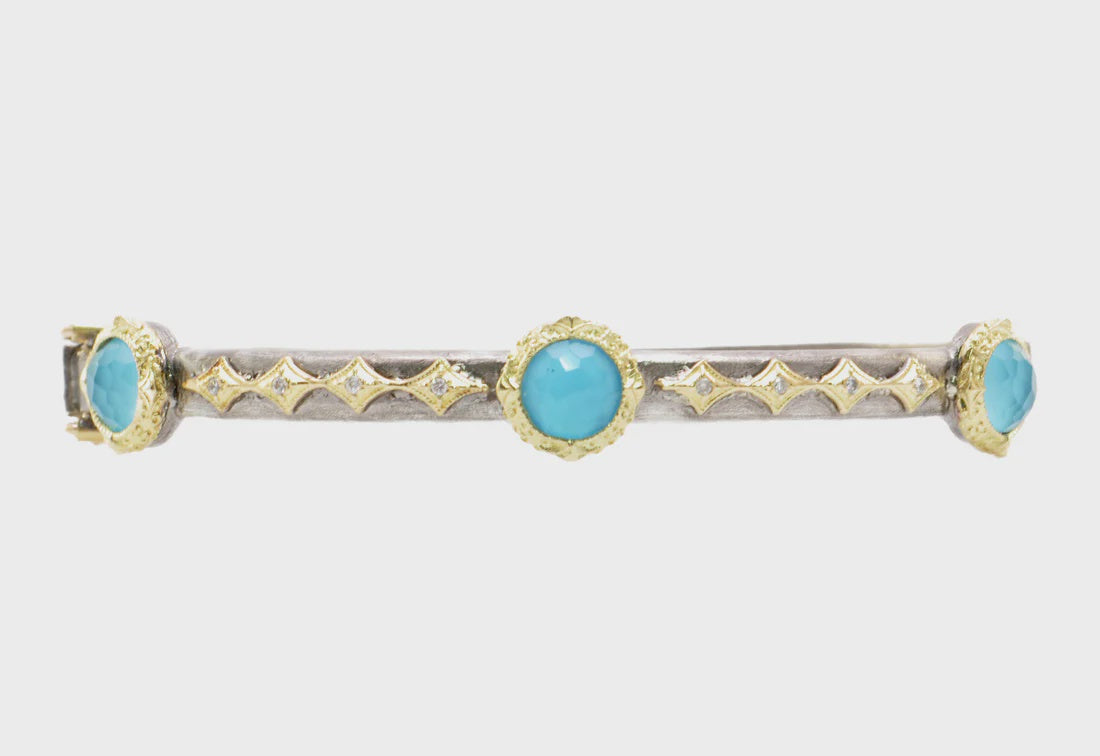 Turquoise & Crivelli Huggie Bracelet