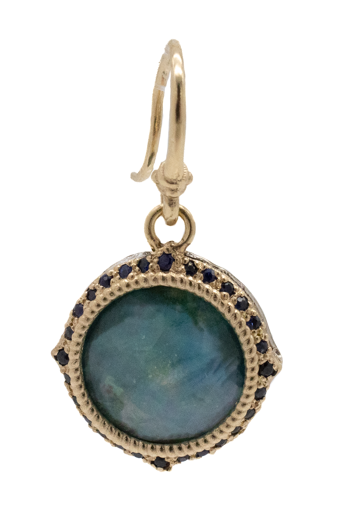 14K Rose Gold & Sterling Silver Peruvian Opal Earrings
