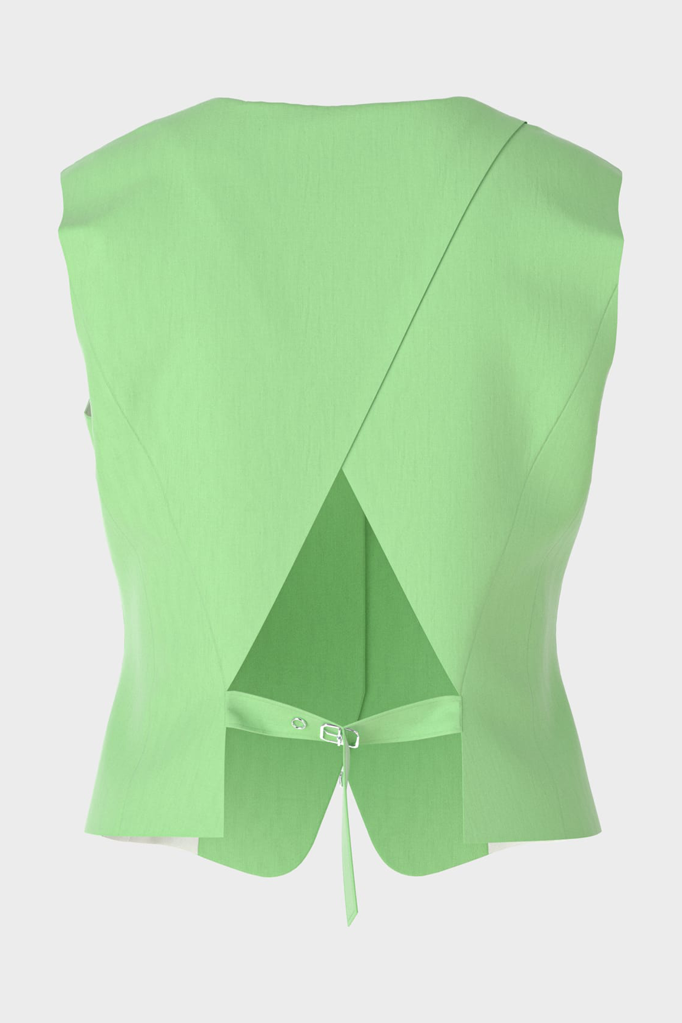 Beach House Close-Fitting Waistcoat Light Apple Green