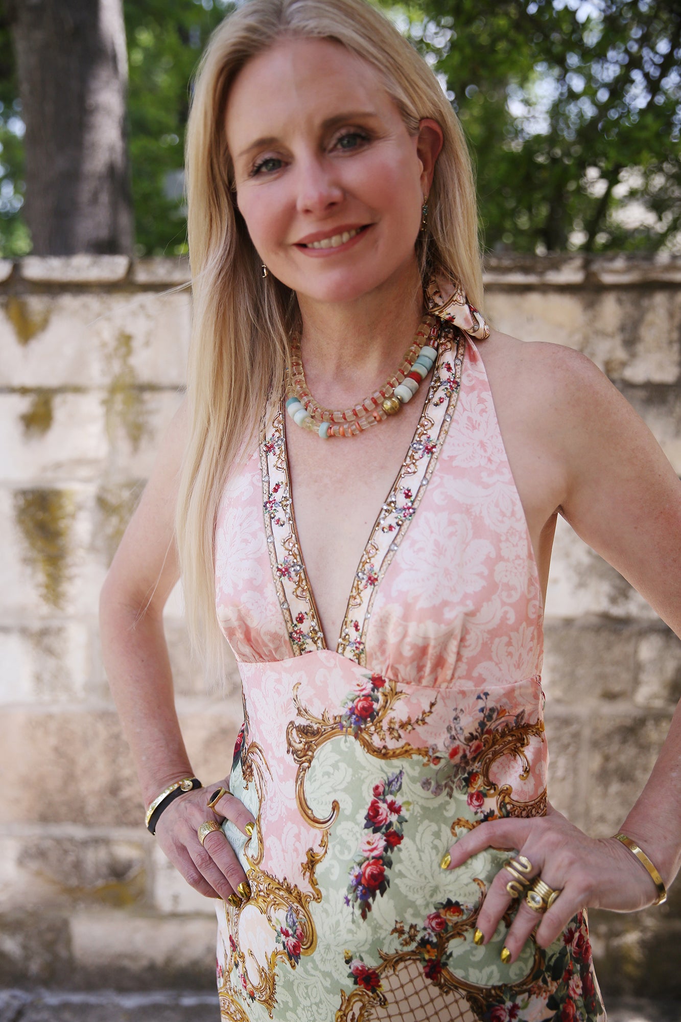 Bias Halter Dress With Ruffle Hem The Queens Quarters