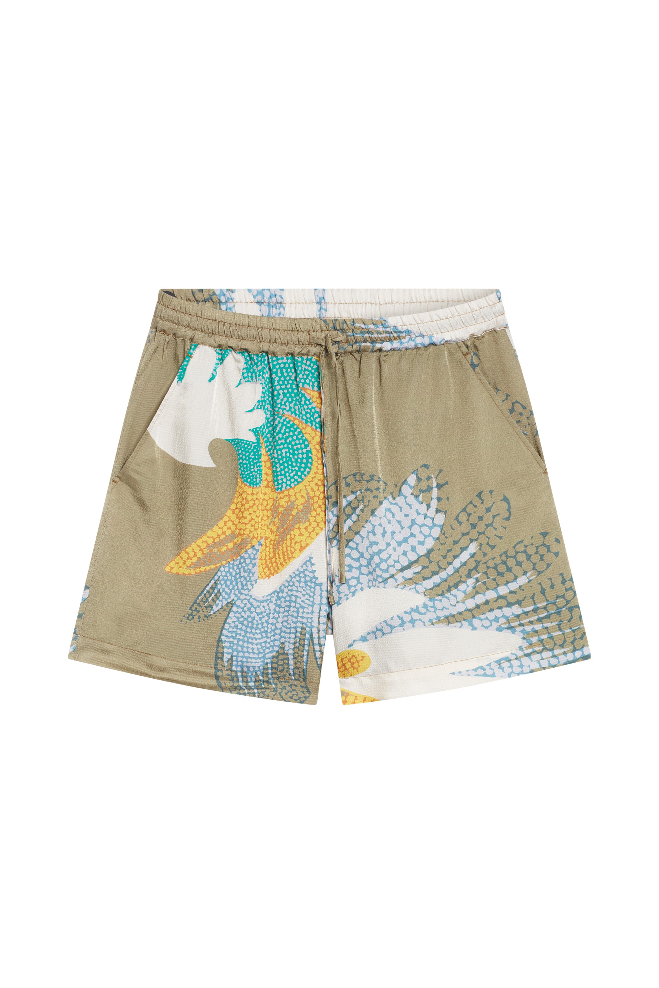 These Fluid Shorts from Closed are crafted from a lightweight and breathable viscose fabric, offering a structured surface and a unique flower print.