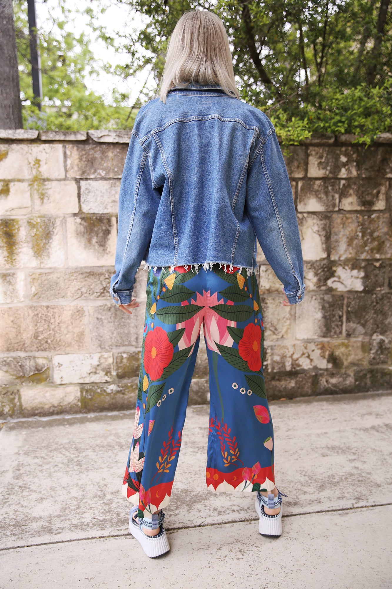 Palazzo Pants Peacock Hamsa