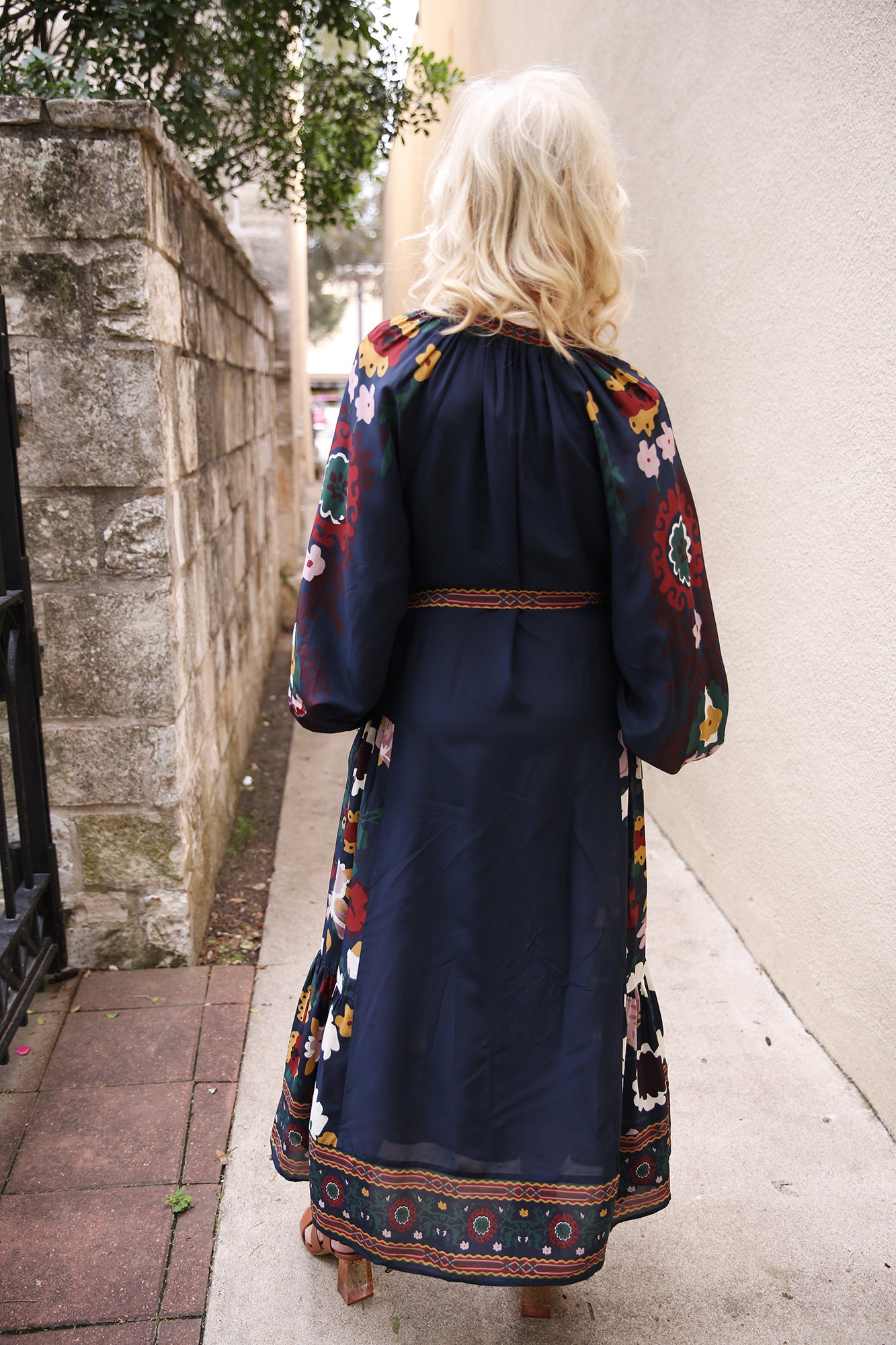 Cassia Print Long Sleeve Dress