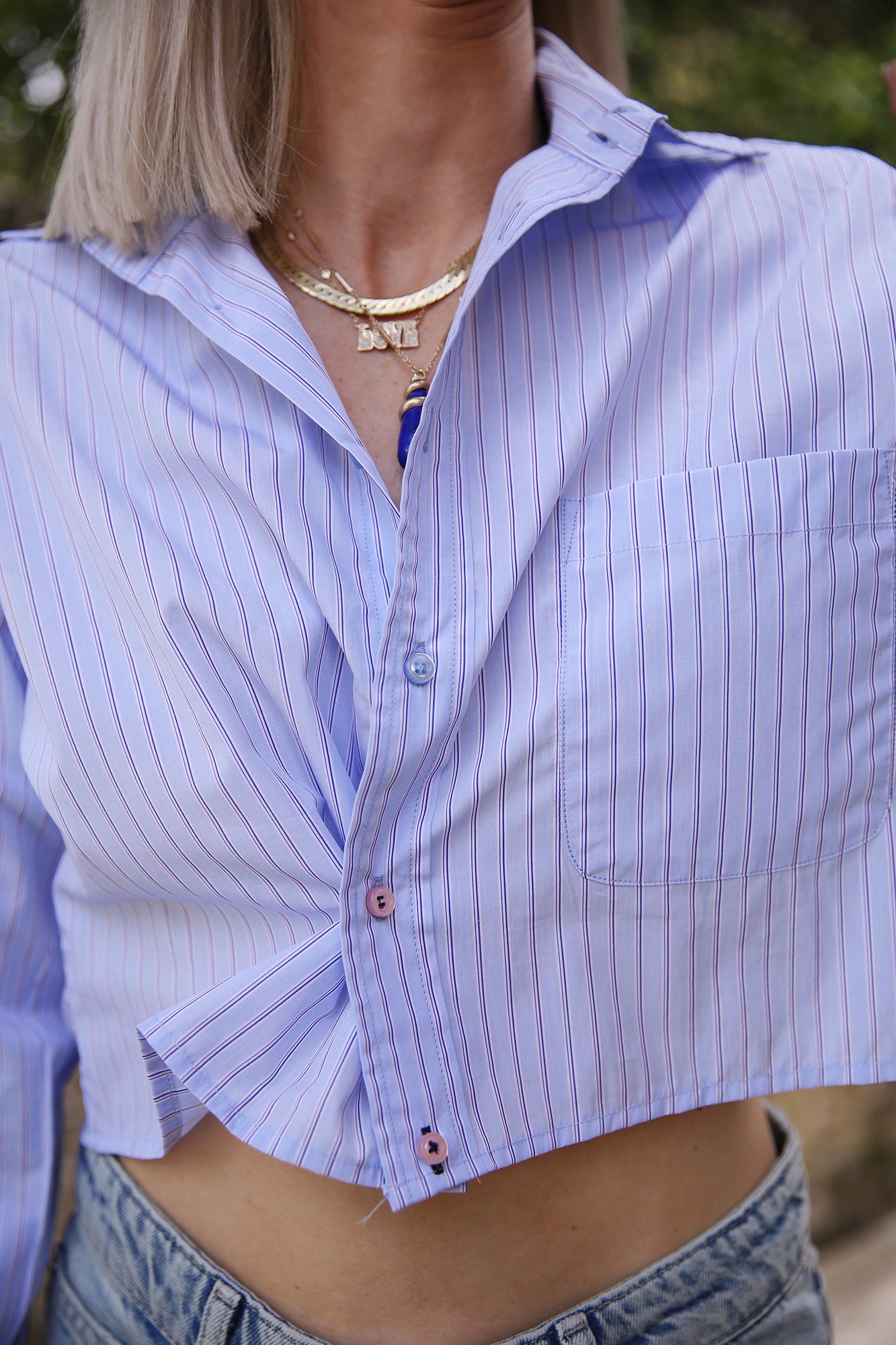 The SHORTY Shirt Egyptian Cotton Sussex Stripe