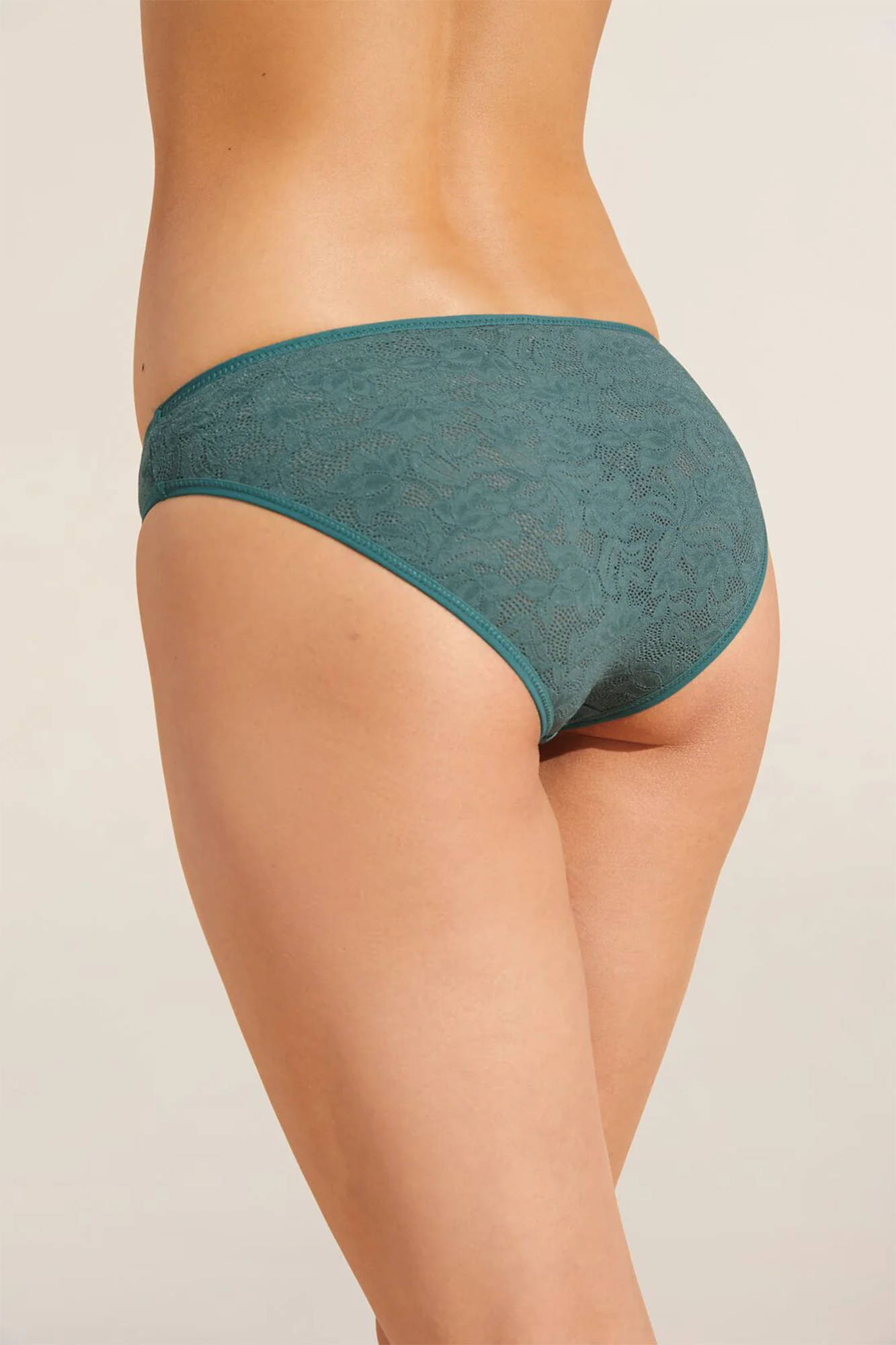 Soft Stretch Recycled Lace High Brief Agave