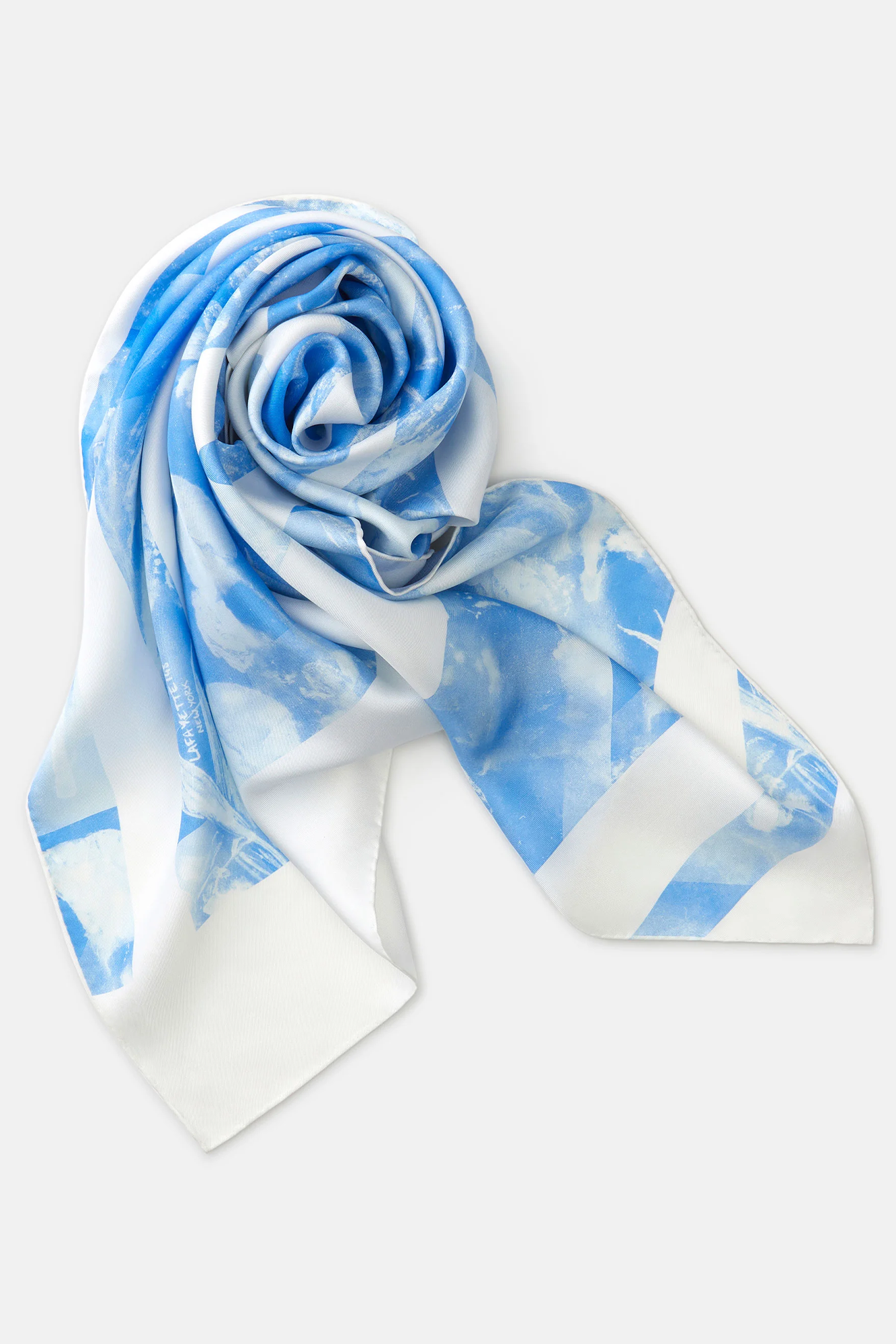 Eco Folded Flora Print Silk Scarf 90CMX90CM