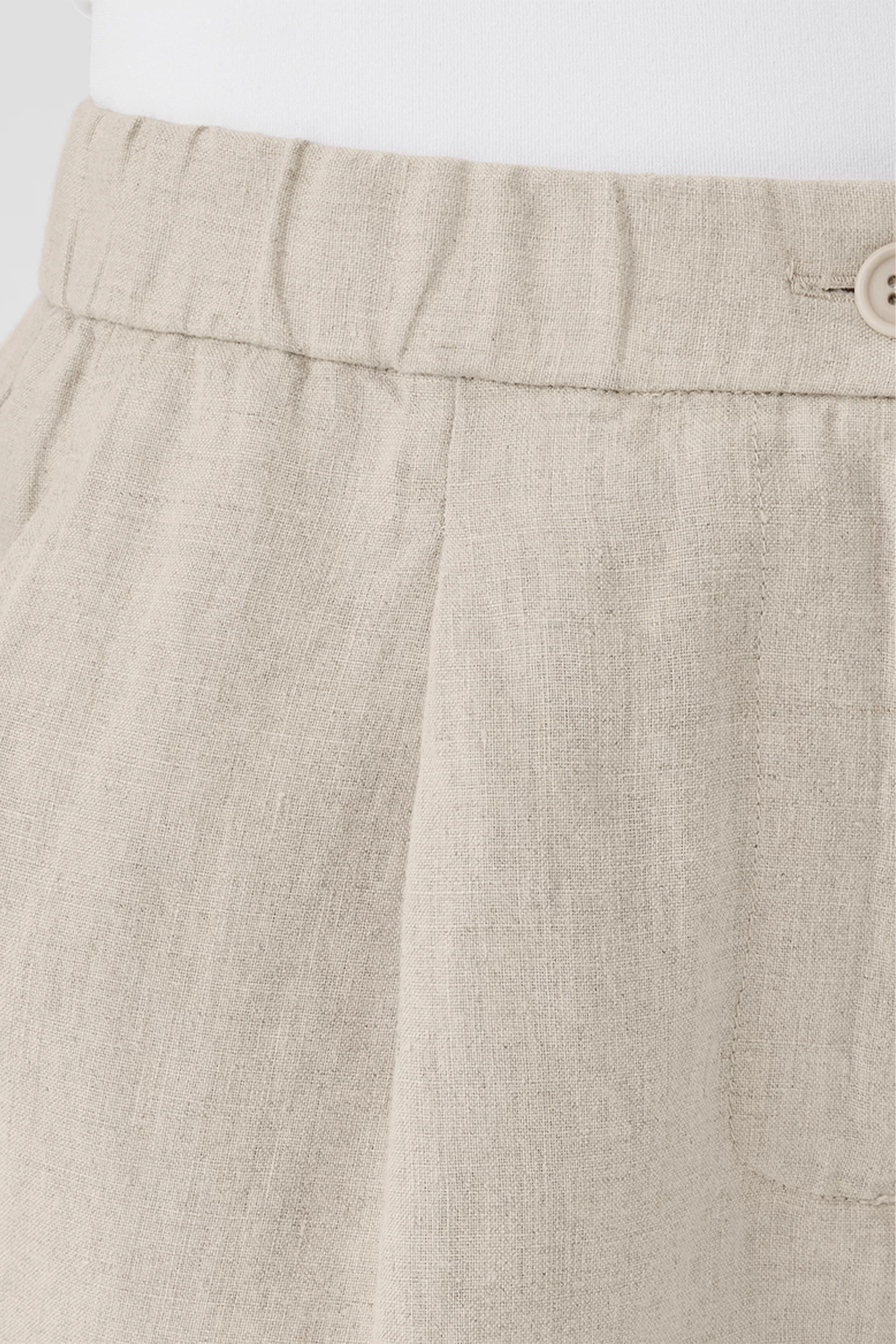 Organic Linen Shorts Undyed Natural