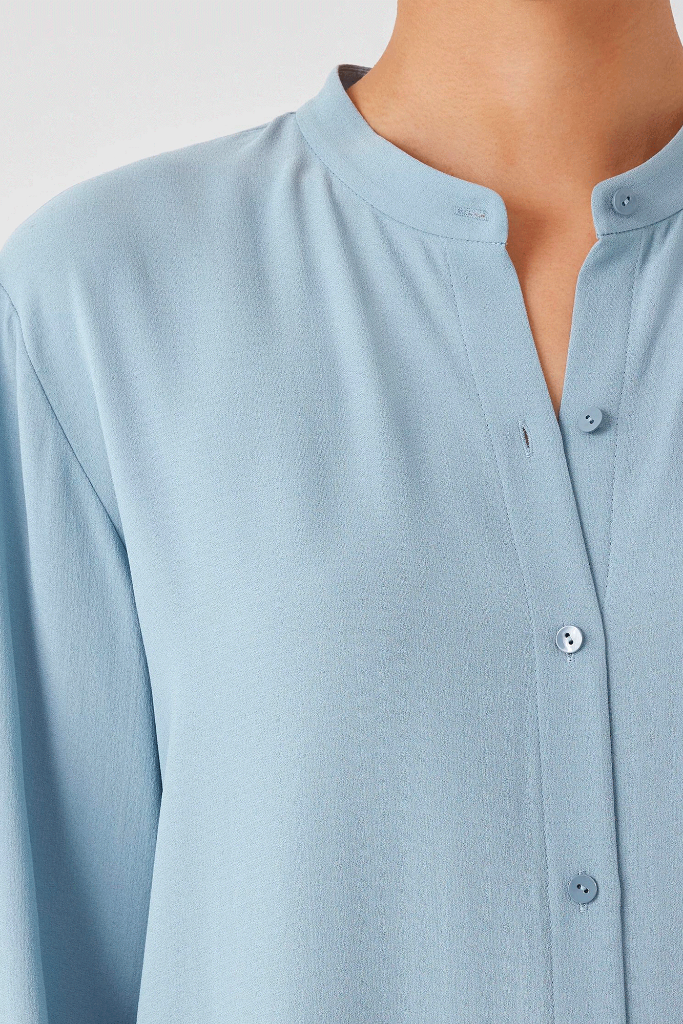Mandarin Collar Long Shirt