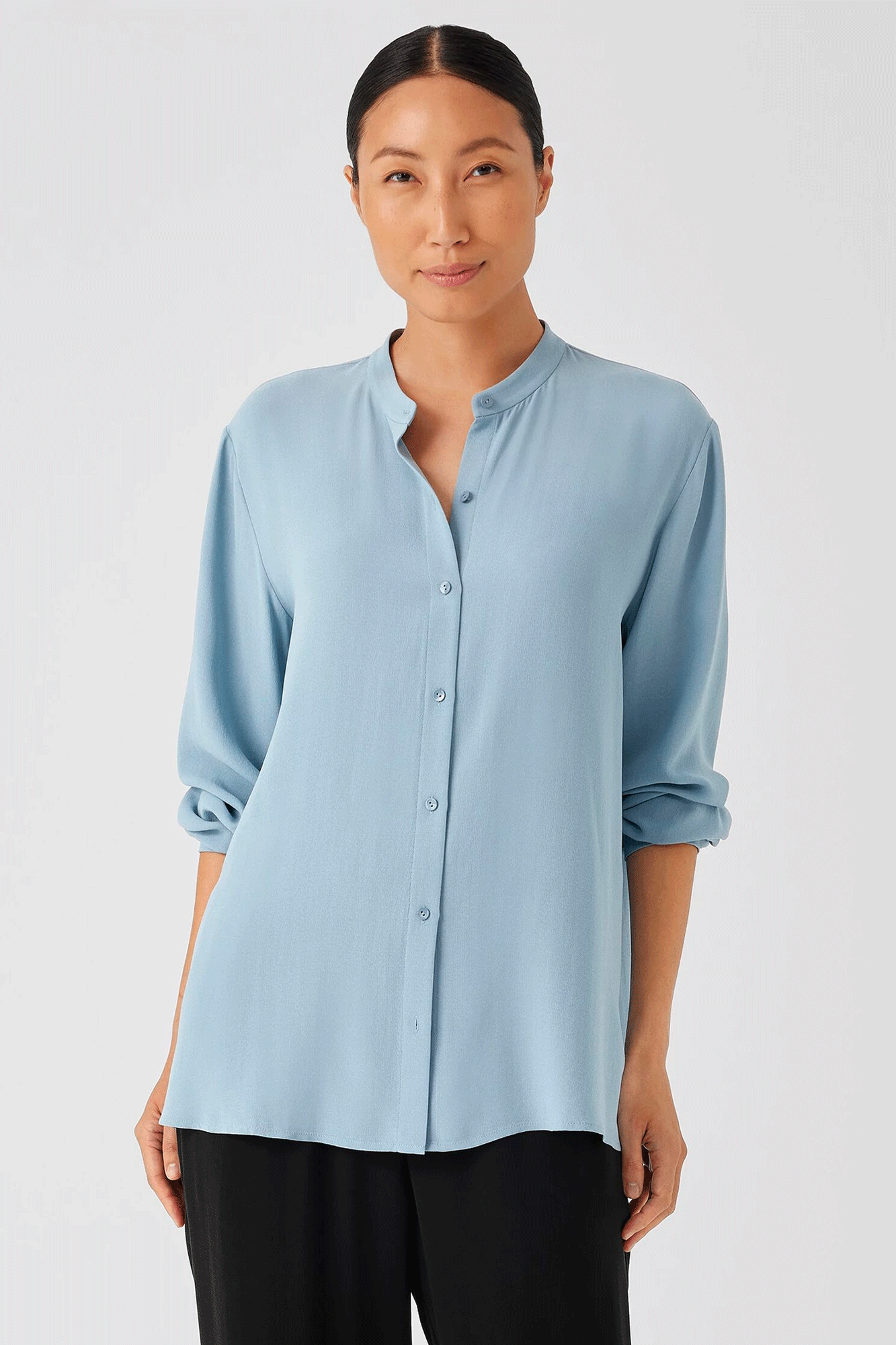 Mandarin Collar Long Shirt