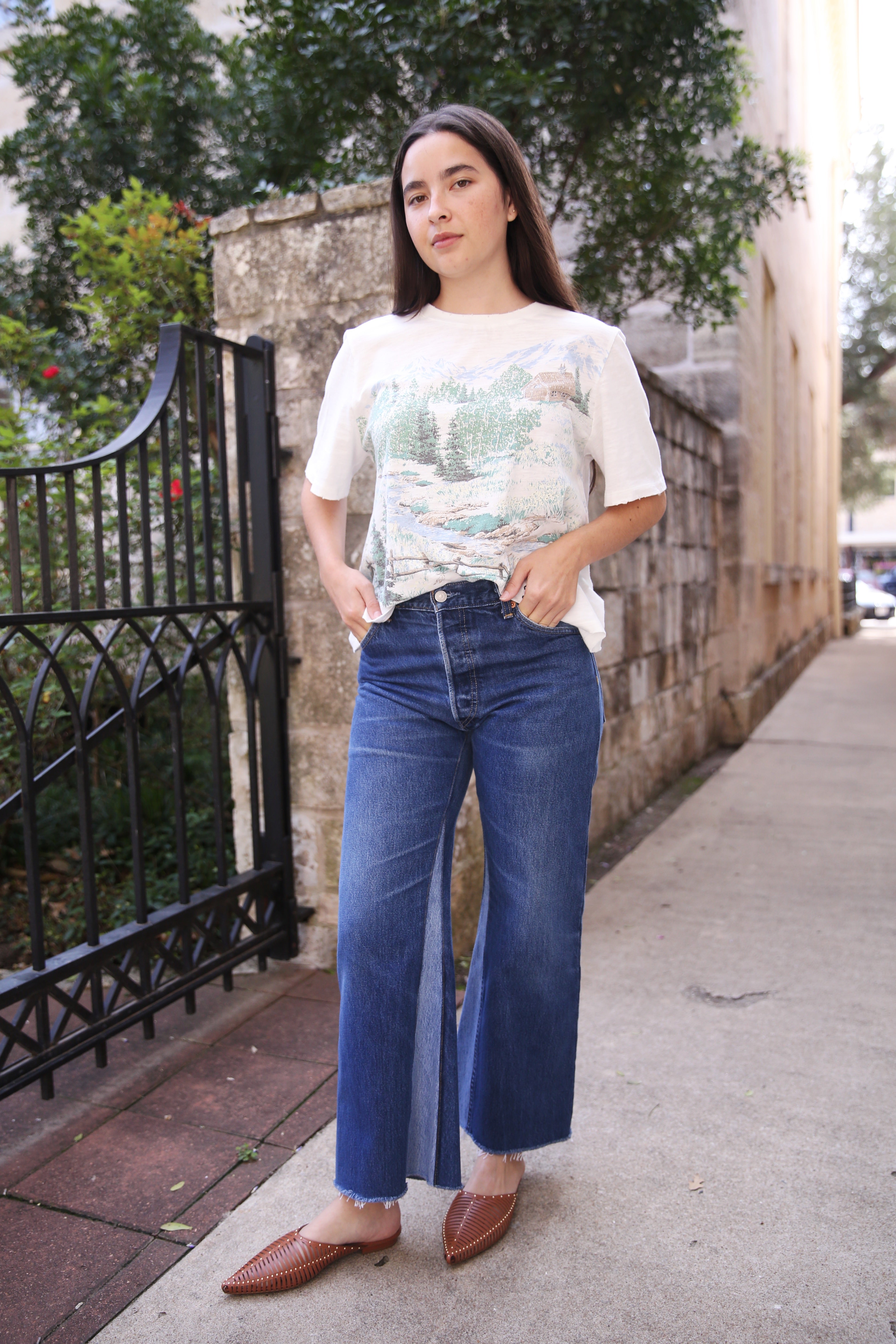 High Rise Wide Leg Crop Indigo