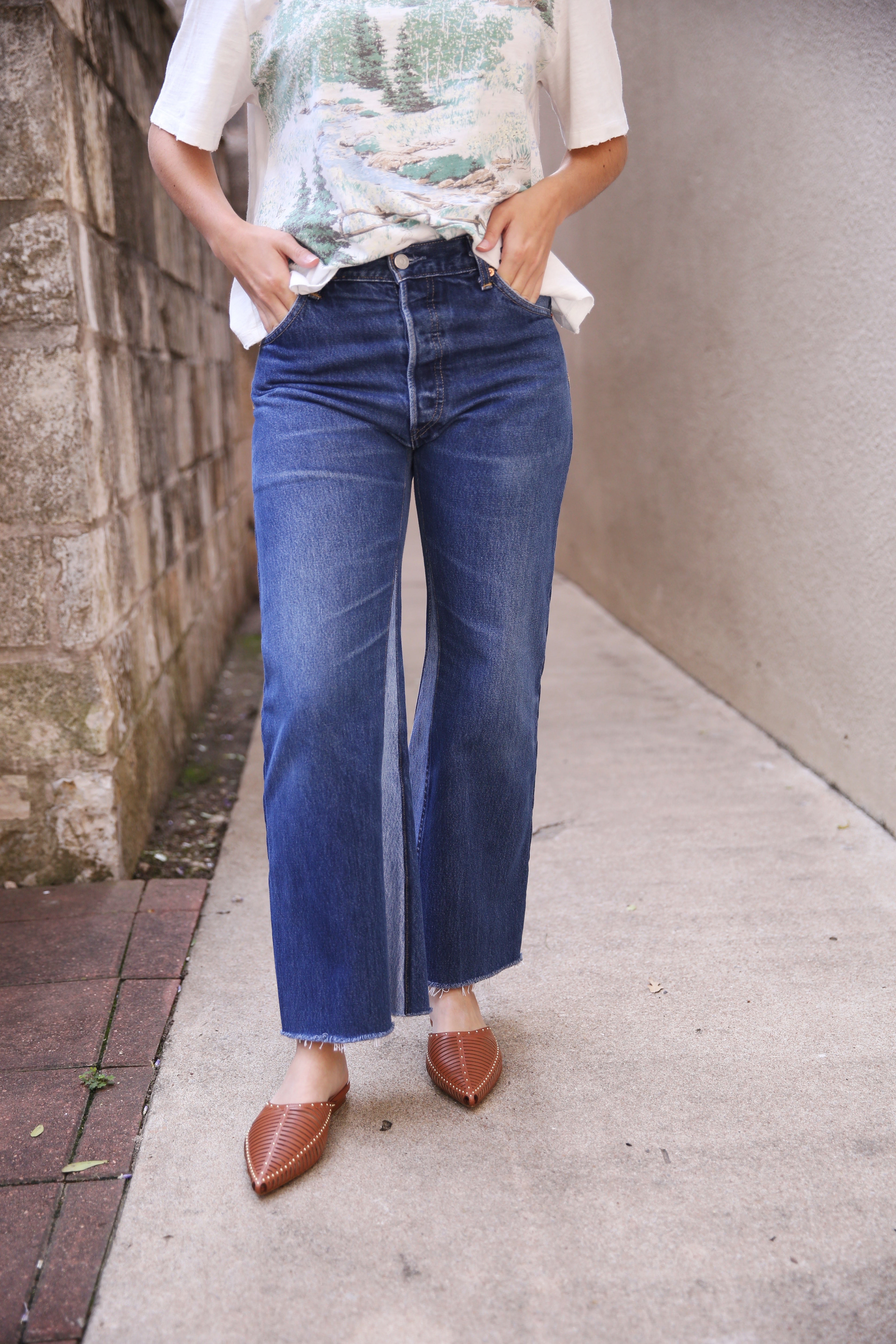 High Rise Wide Leg Crop Indigo