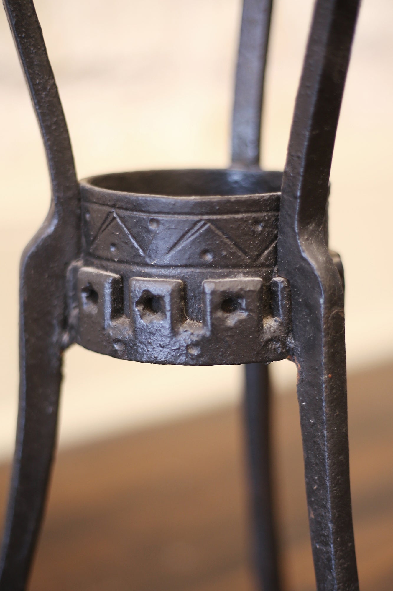 Iron & Marble Plant Stands - PAIR