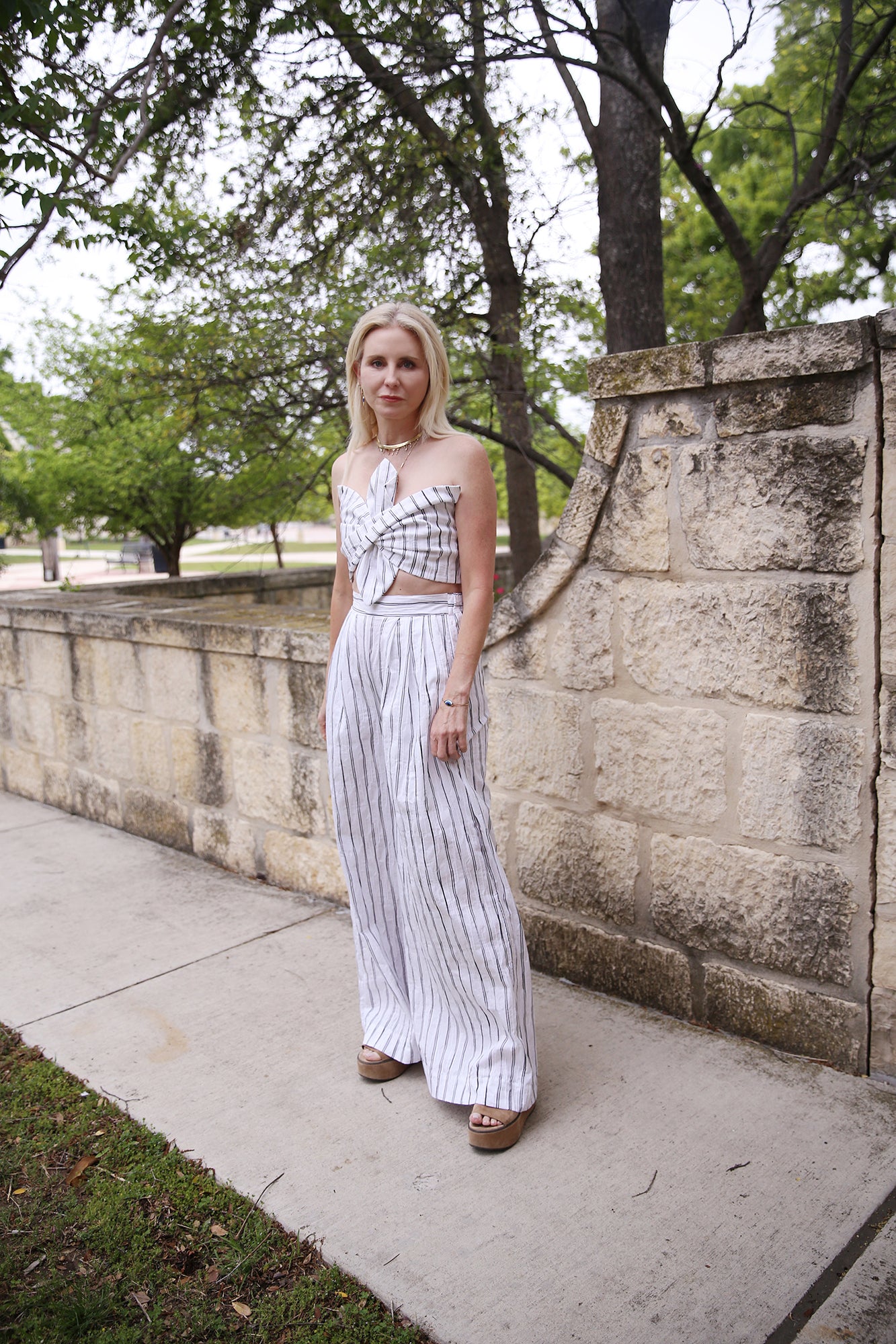 Harper Pant Black/White Stripe