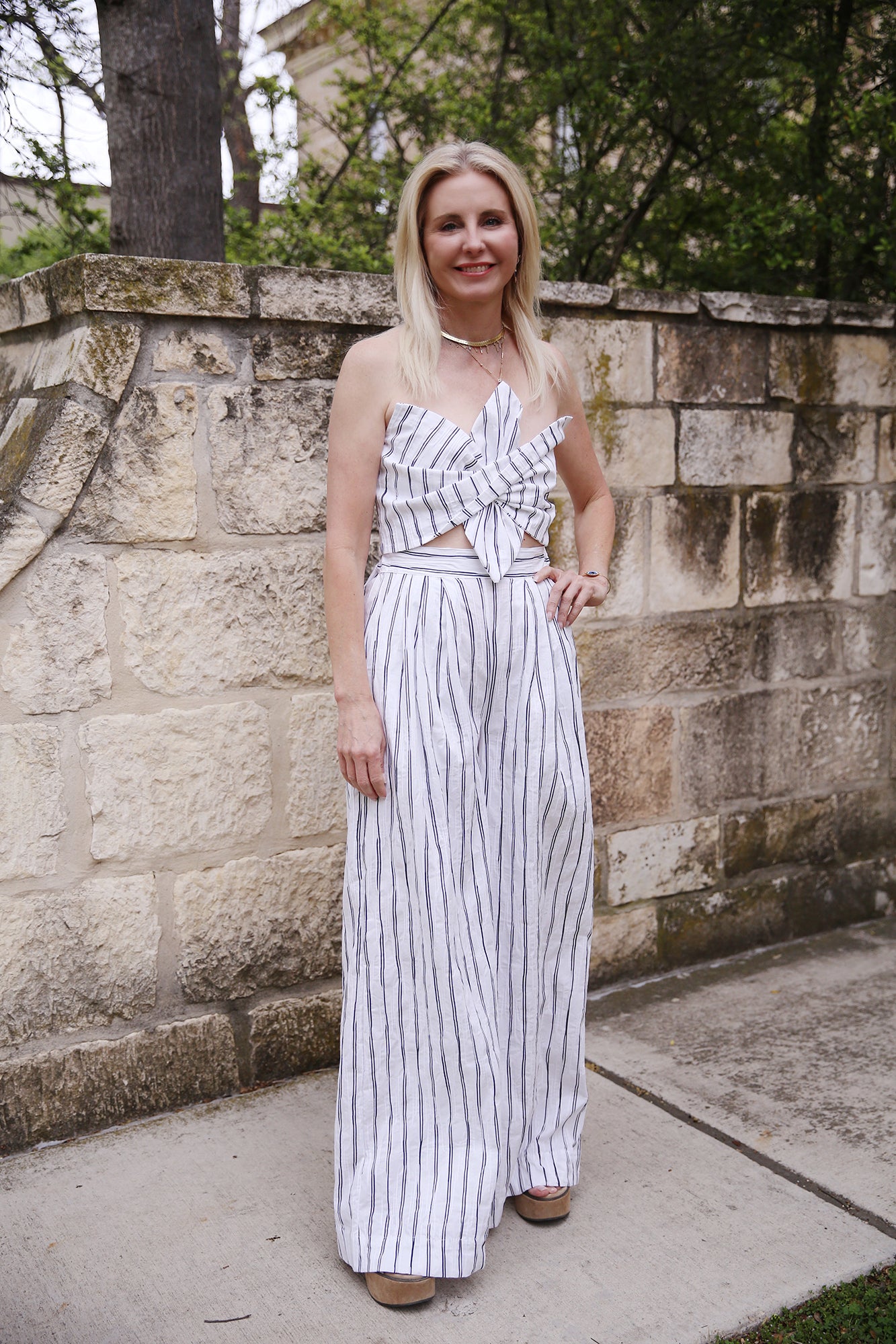 Clementine Top Black/White Stripe