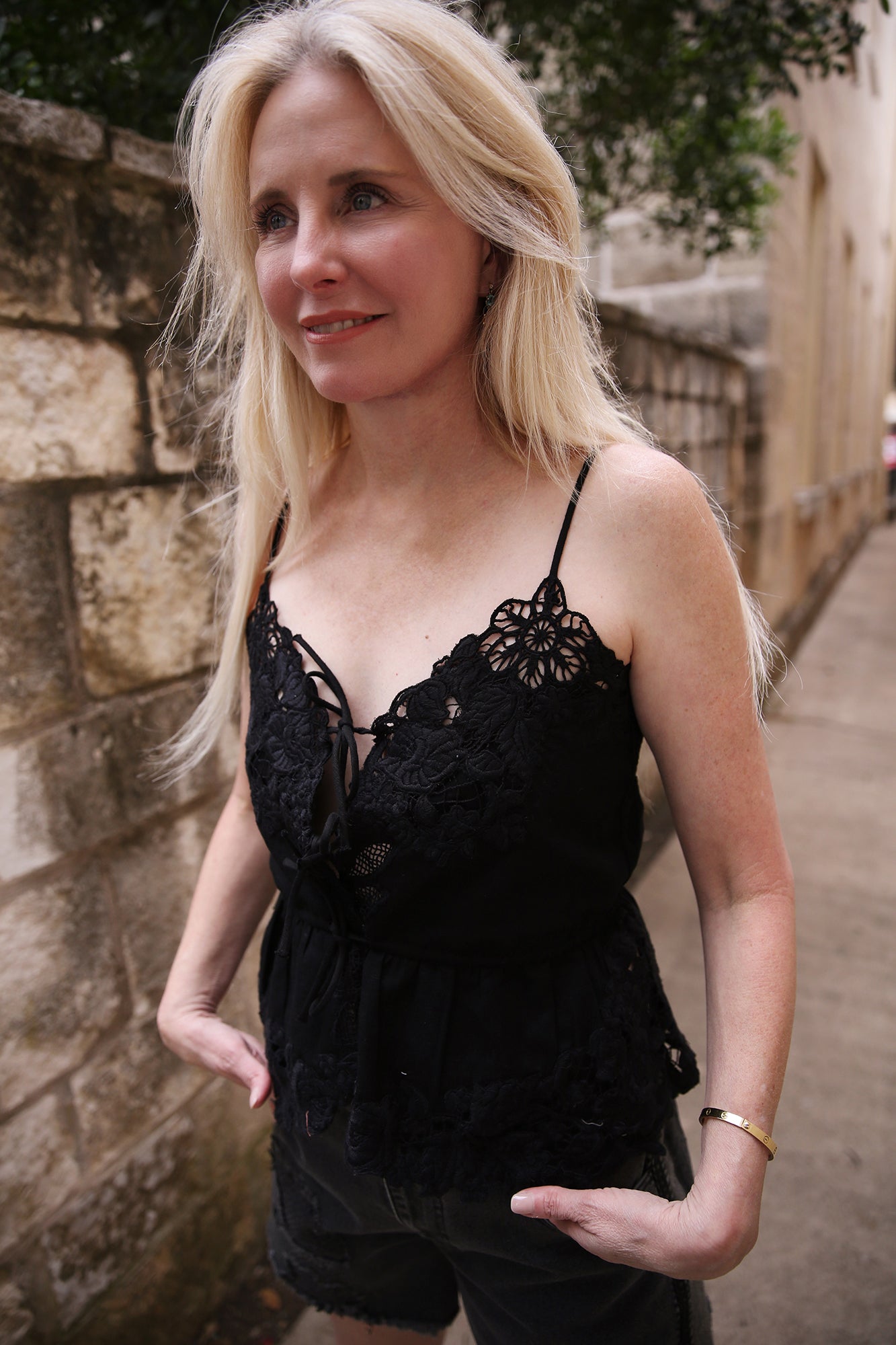 Katharine Embroidery Slip Top