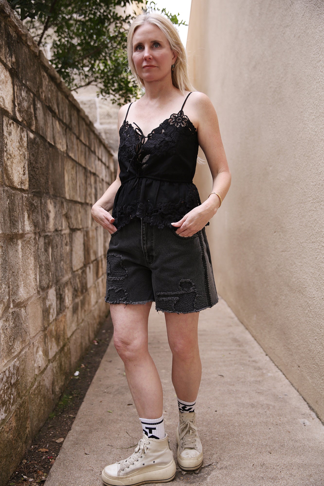 Katharine Embroidery Slip Top
