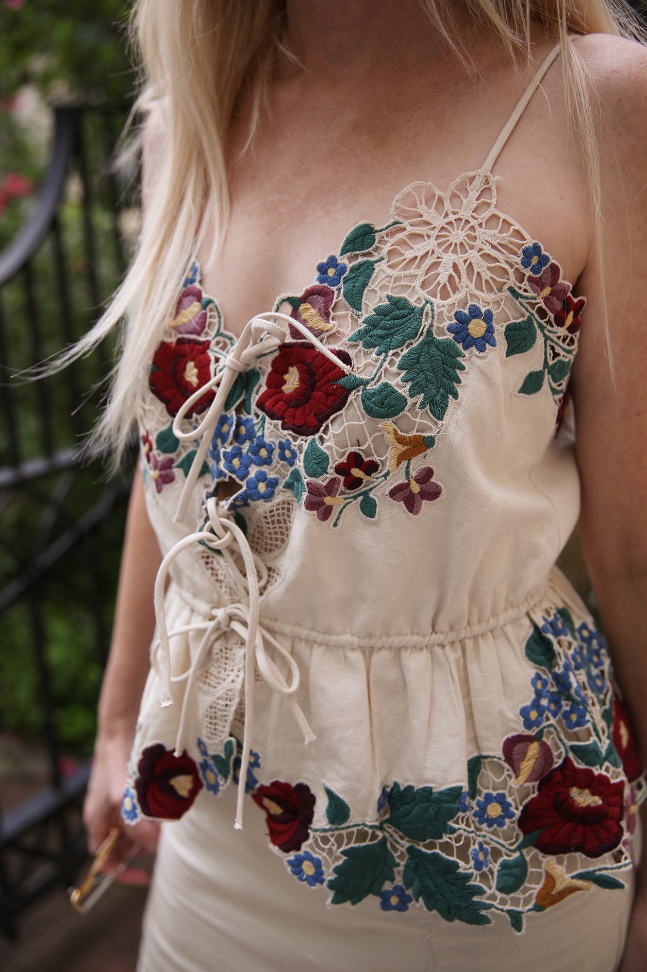 Katharine Embroidery Slip Top