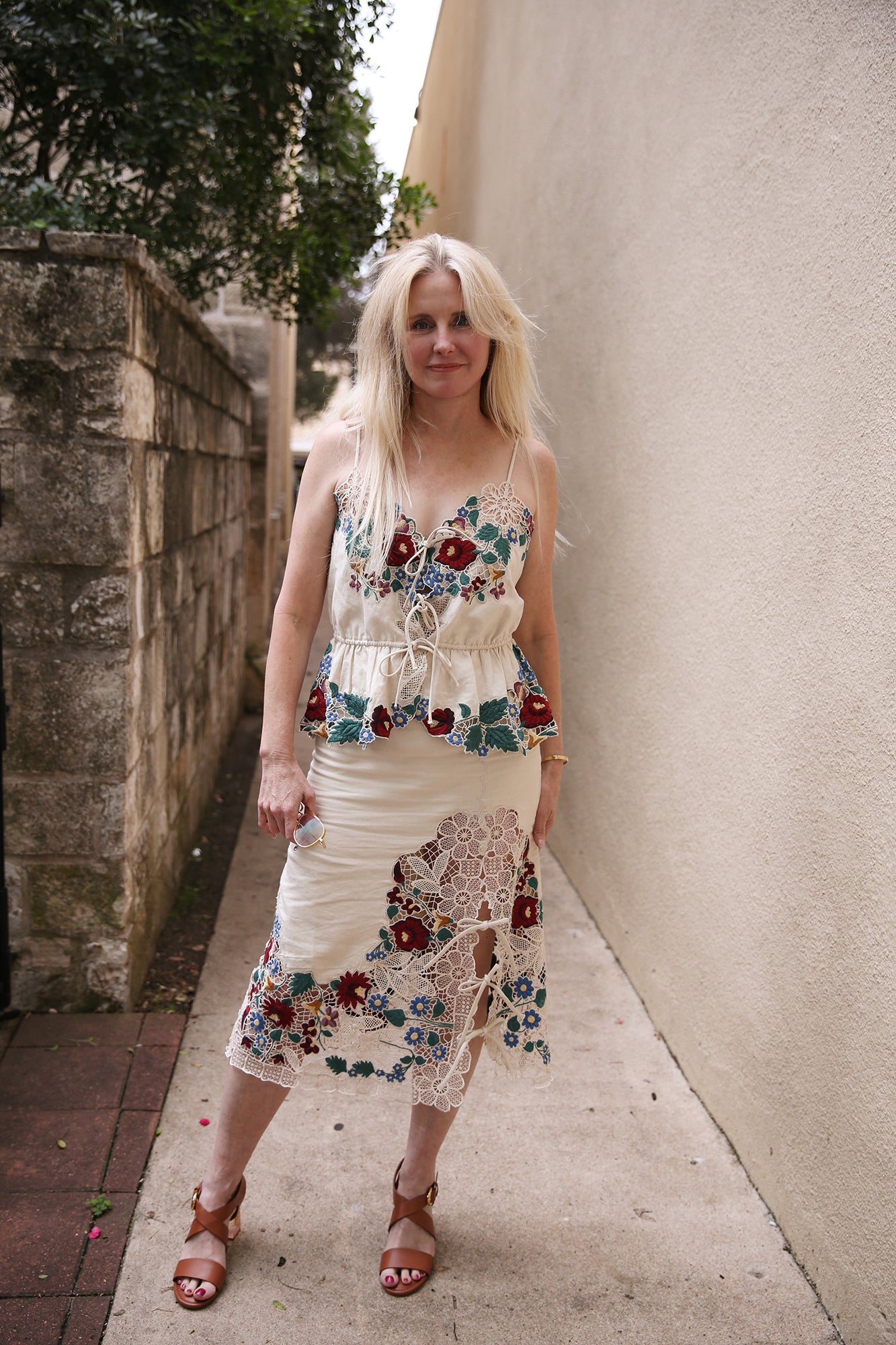 Katharine Embroidery Tie Skirt