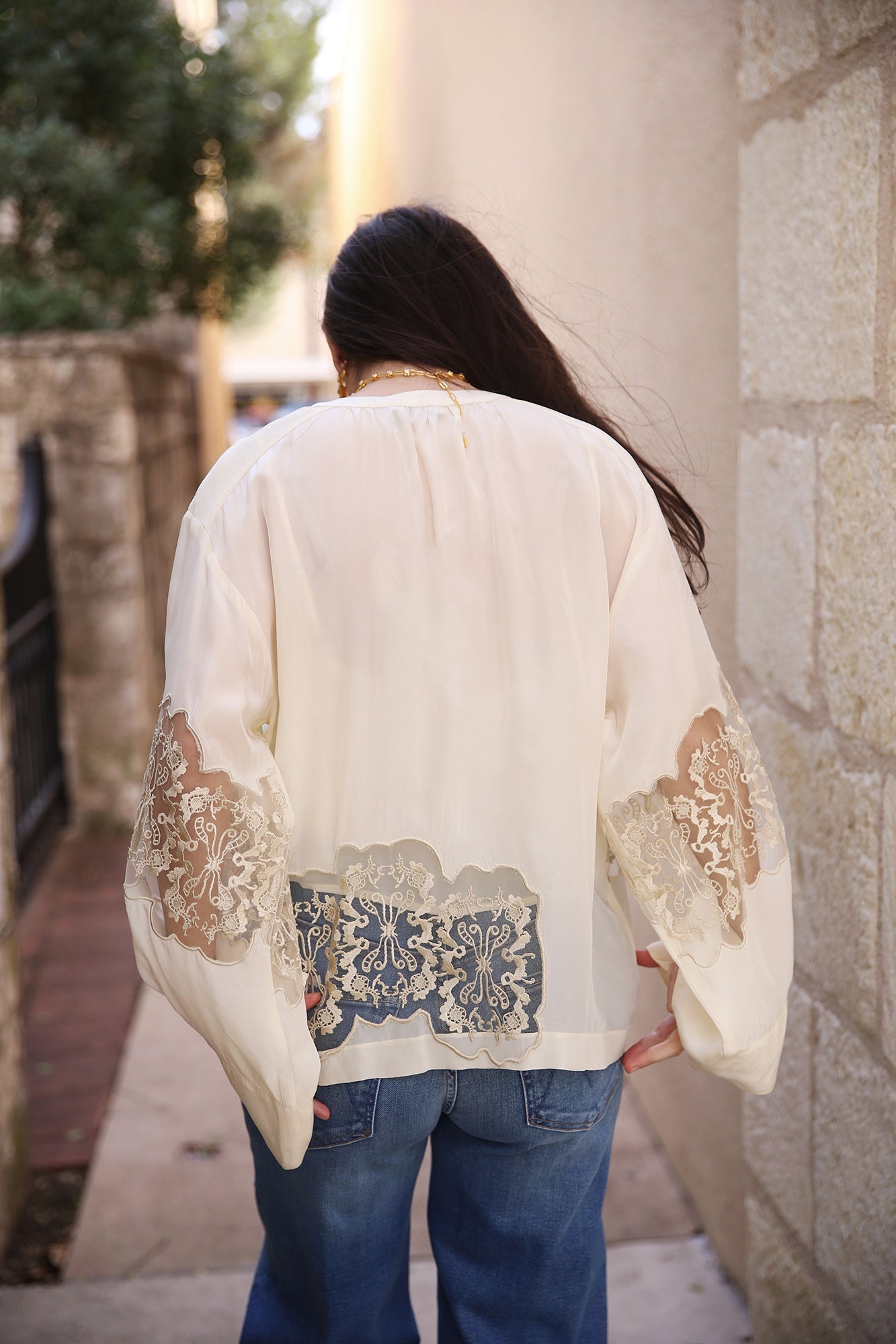 Mellado Remy Lace Detail Blouse