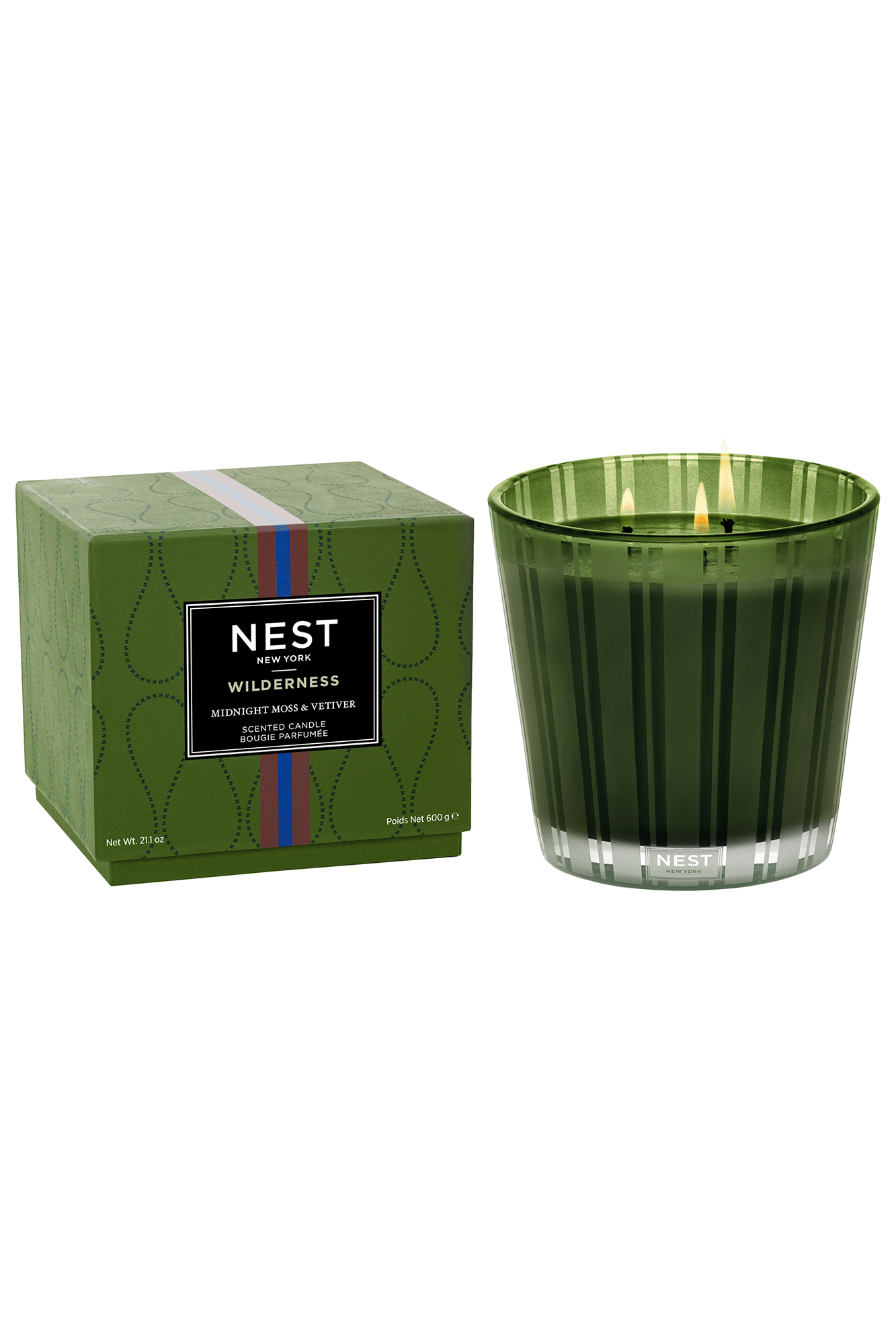 Brighten up your home with the Midnight Moss & Vetiver 3 Wick Candle from Nest. Featuring a proprietary premium wax blend, this exquisitely scented candle provides a clean and even burn while subtly filling your space with a luxurious scent. Enjoy your favorite fragrance longer with this high-quality candle.