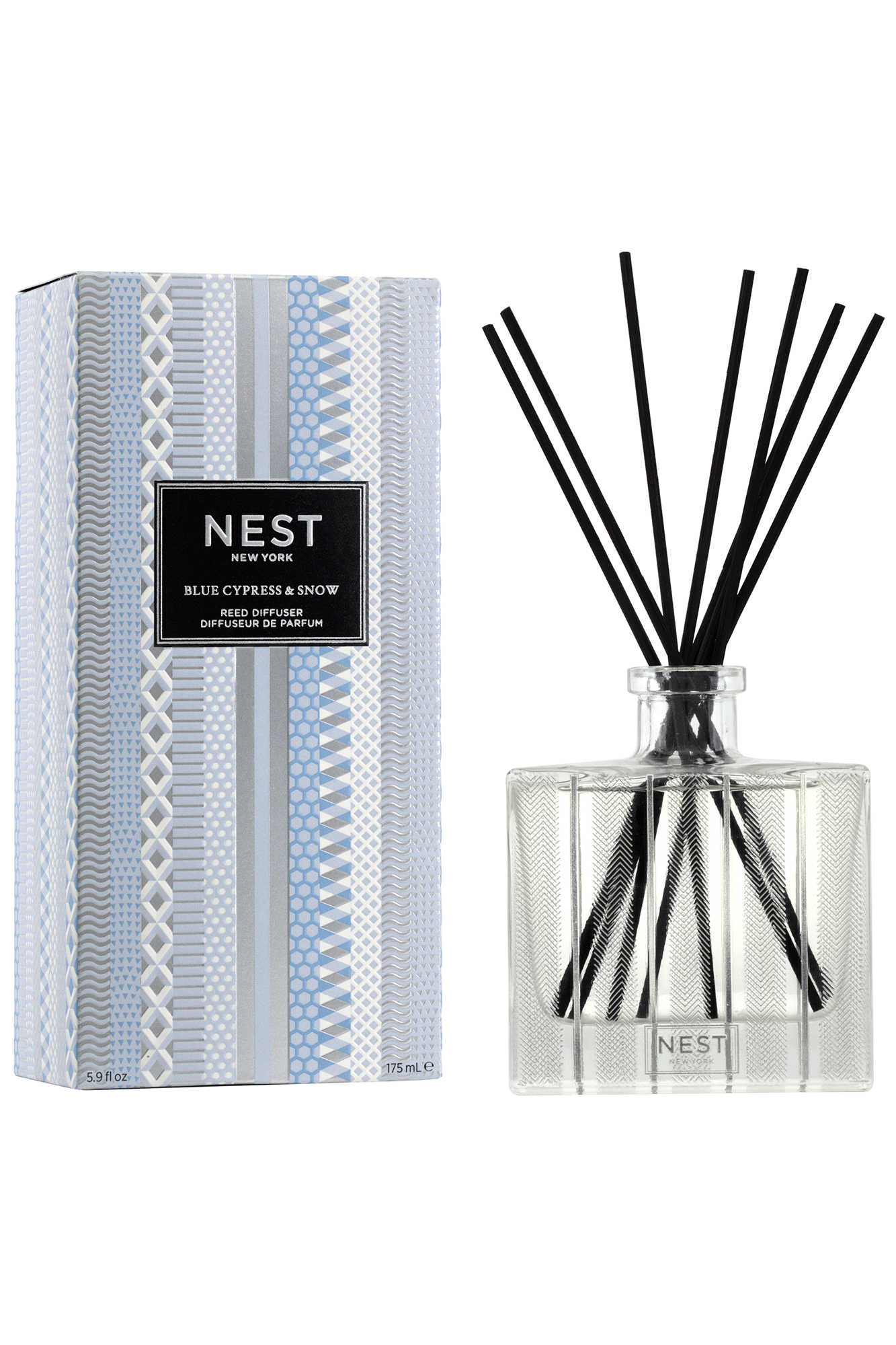 Infuse your home with the inviting aroma of a winter mountain retreat with the Blue Cypress & Snow Reed Diffuser from Nest. Enjoy the blend of crisp blue cypress, juniper berry, and subtle hints of smoked vanilla bean. Breathe in the natural wintery scents and create a comforting atmosphere in every room.