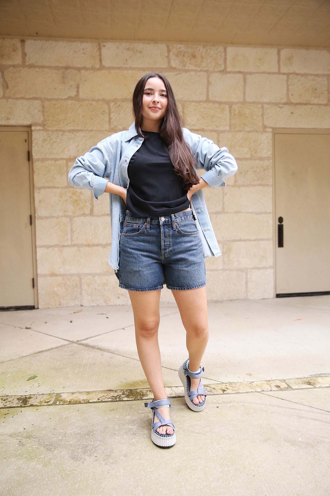 Mid Rise Boy Short Whiskey Indigo