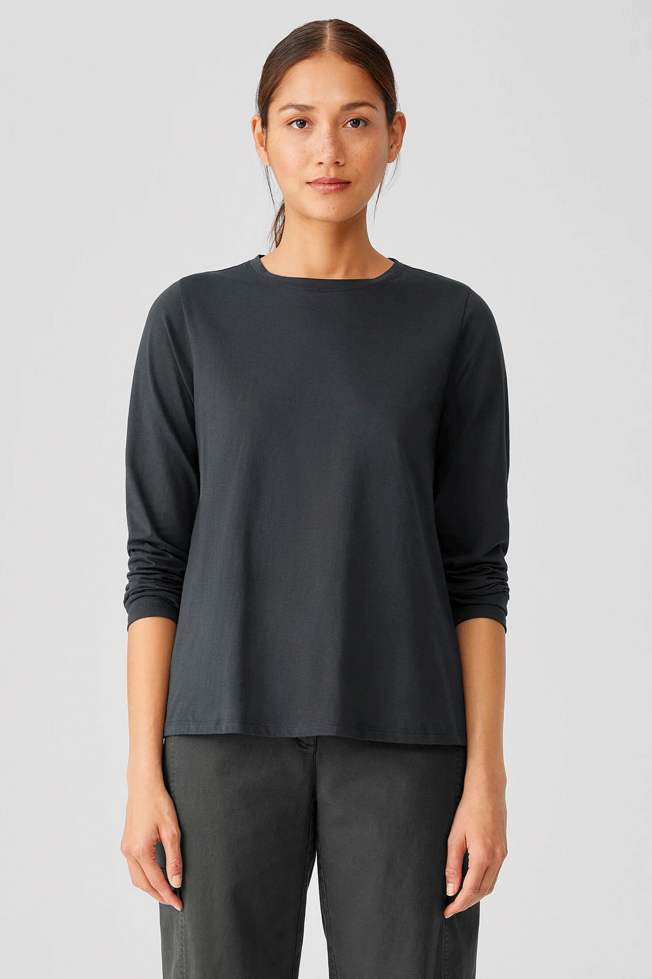 Round Neck Long Sleeve Tee