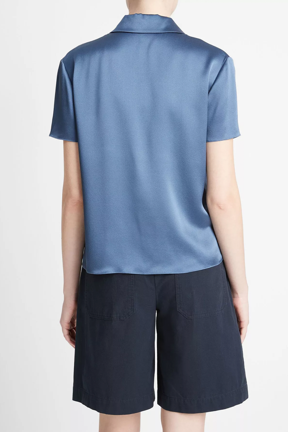 Silk Short-Sleeve Polo Shirt Riverbed
