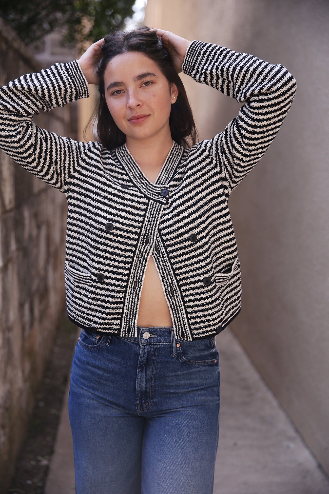 The Court Cardi Black Multi