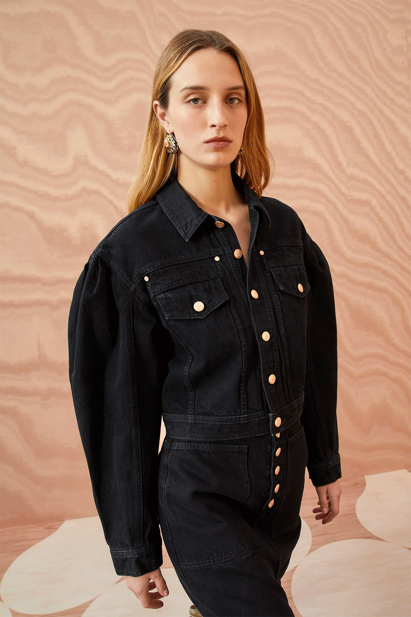 The Cosette Jacket is a luxurious addition to Ulla Johnson's premium denim collection.