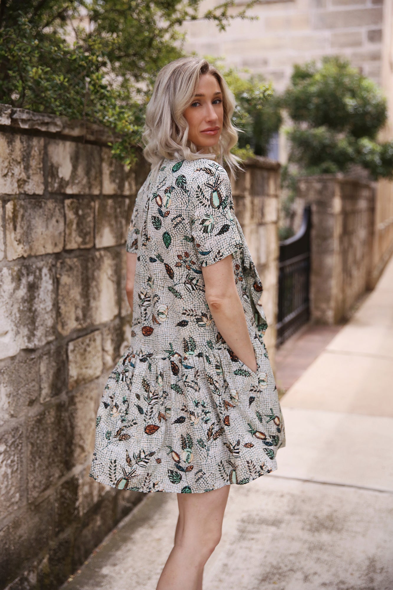 Adalyn Dress Botanical Mist