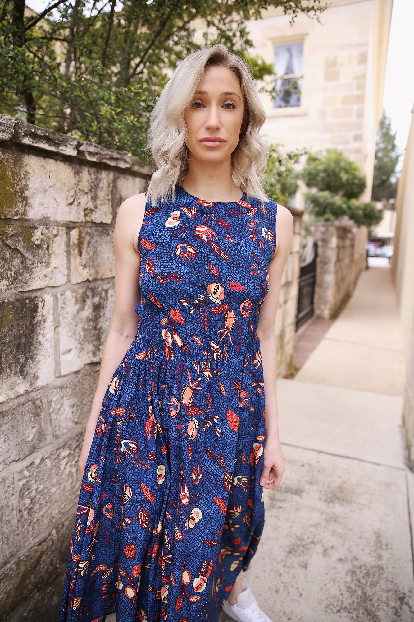 Luca Dress Blue Dahlia