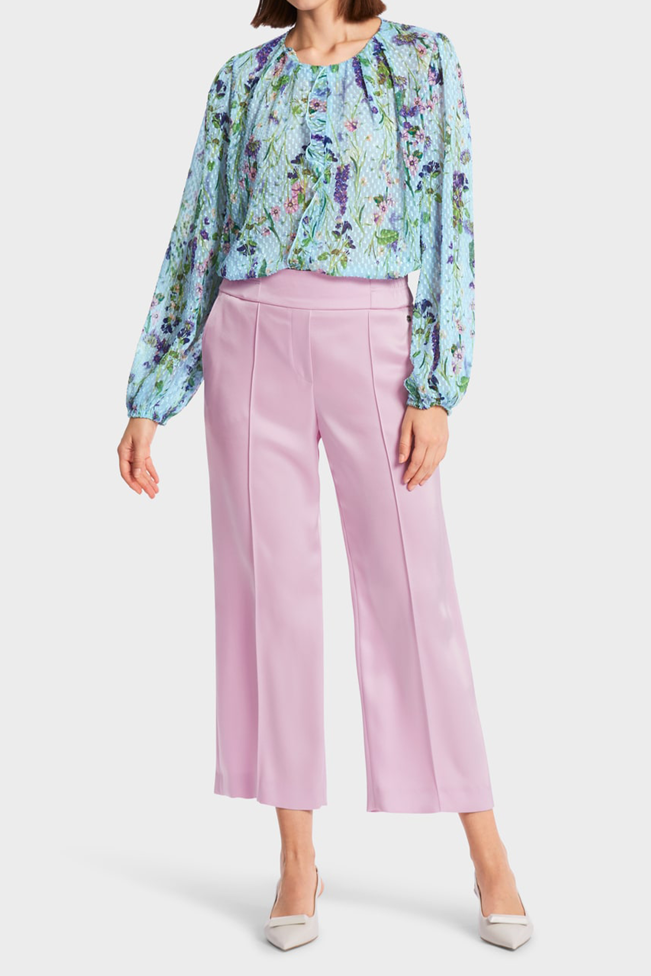 Swan Opera Washington Pants With Striking Waistband