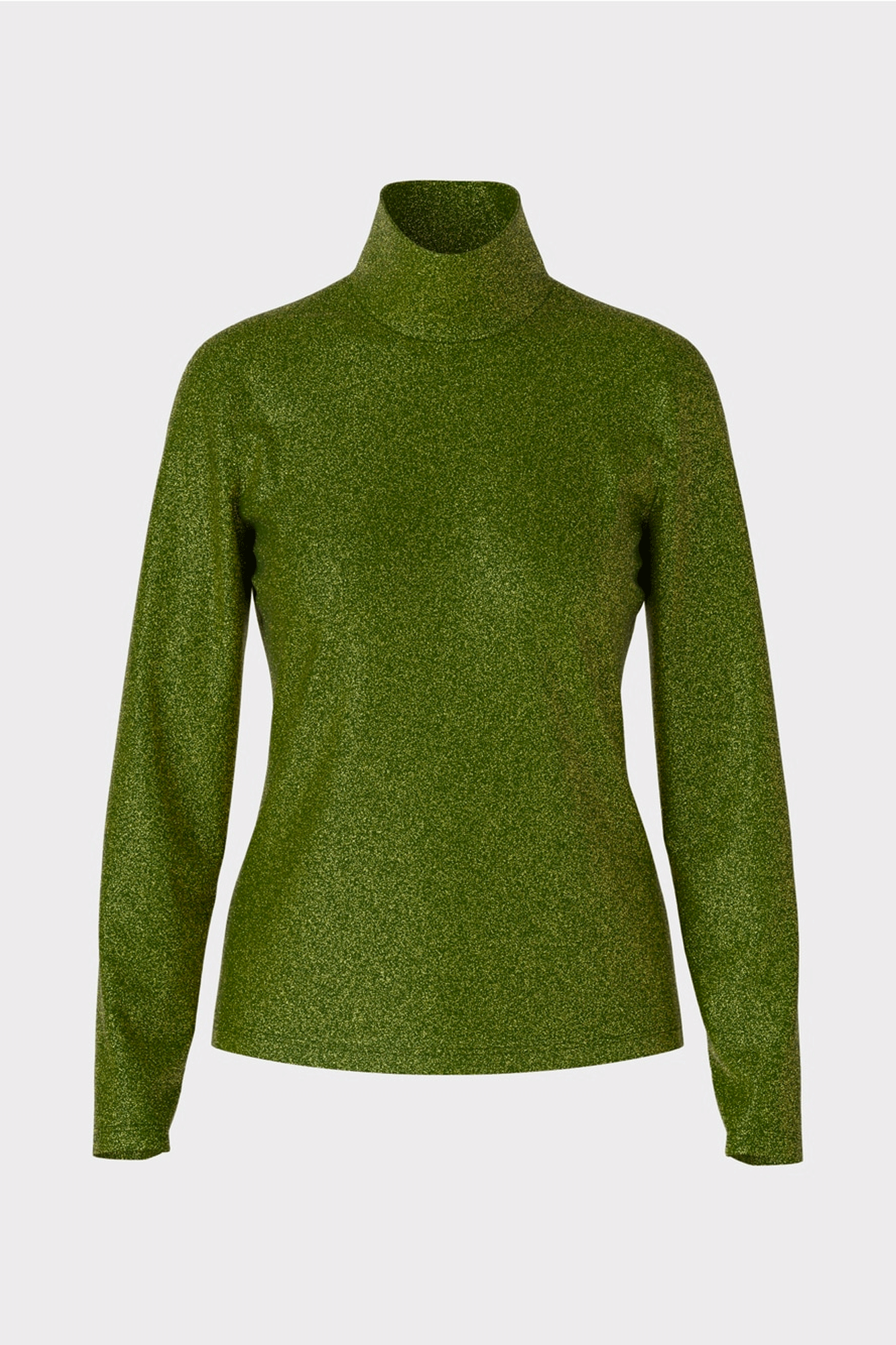 This Turtleneck T-Shirt from Marc Cain is the perfect addition to any festive look. It features a glittery, fine and flexible jersey, a narrow shape, turtleneck, and long sleeves. Crafted with sophisticated elegance, this shirt is sure to make a statement.