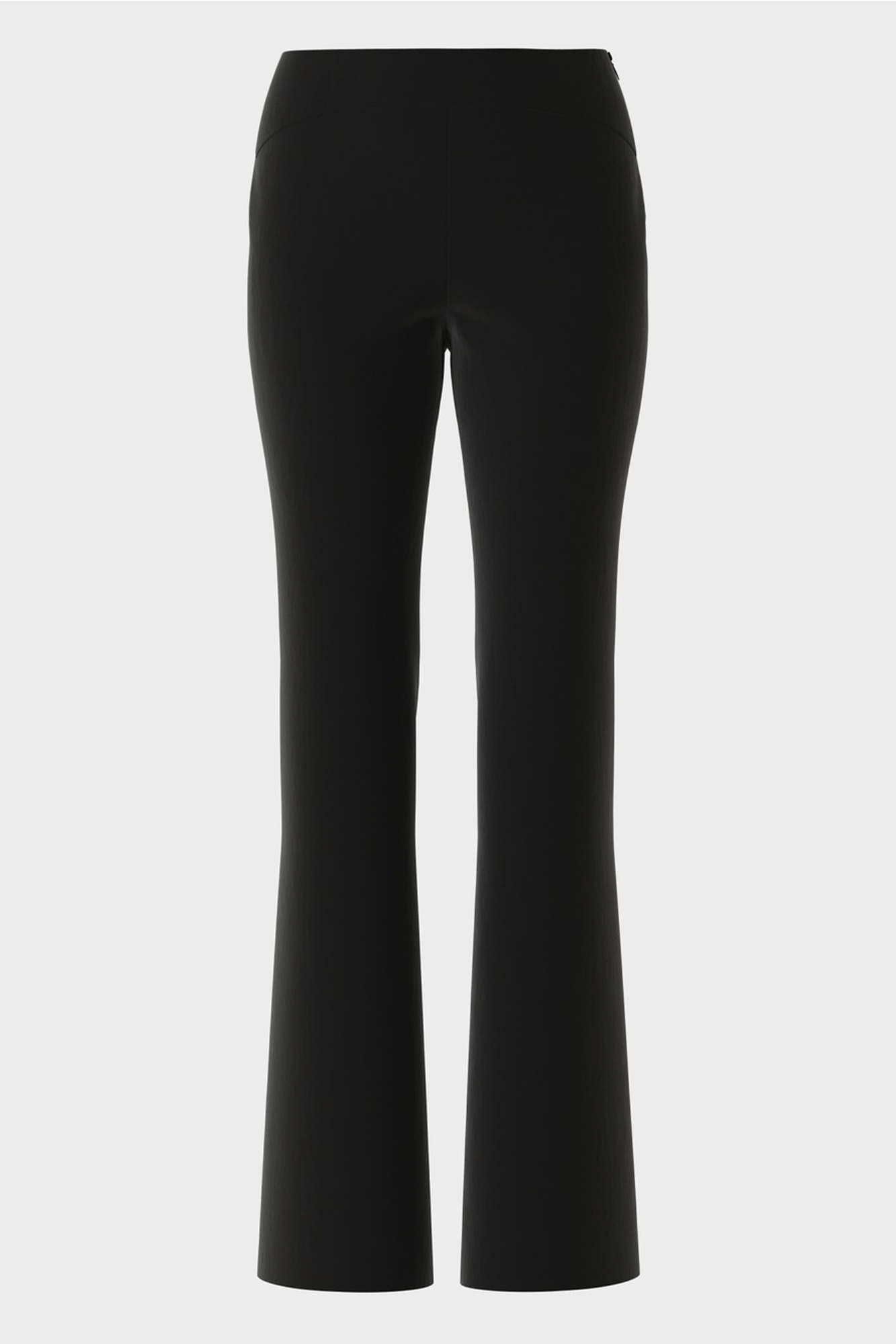 Fuyu's Timeless Blooms pants from Marc Cain add an edgy seventies silhouette to your wardrobe. Crafted with a fitted waist and hip, widening towards the ankle, this fashionable piece offers a flattering shape with no fastener and decorative welt pockets at the back. Perfect for any wardrobe.