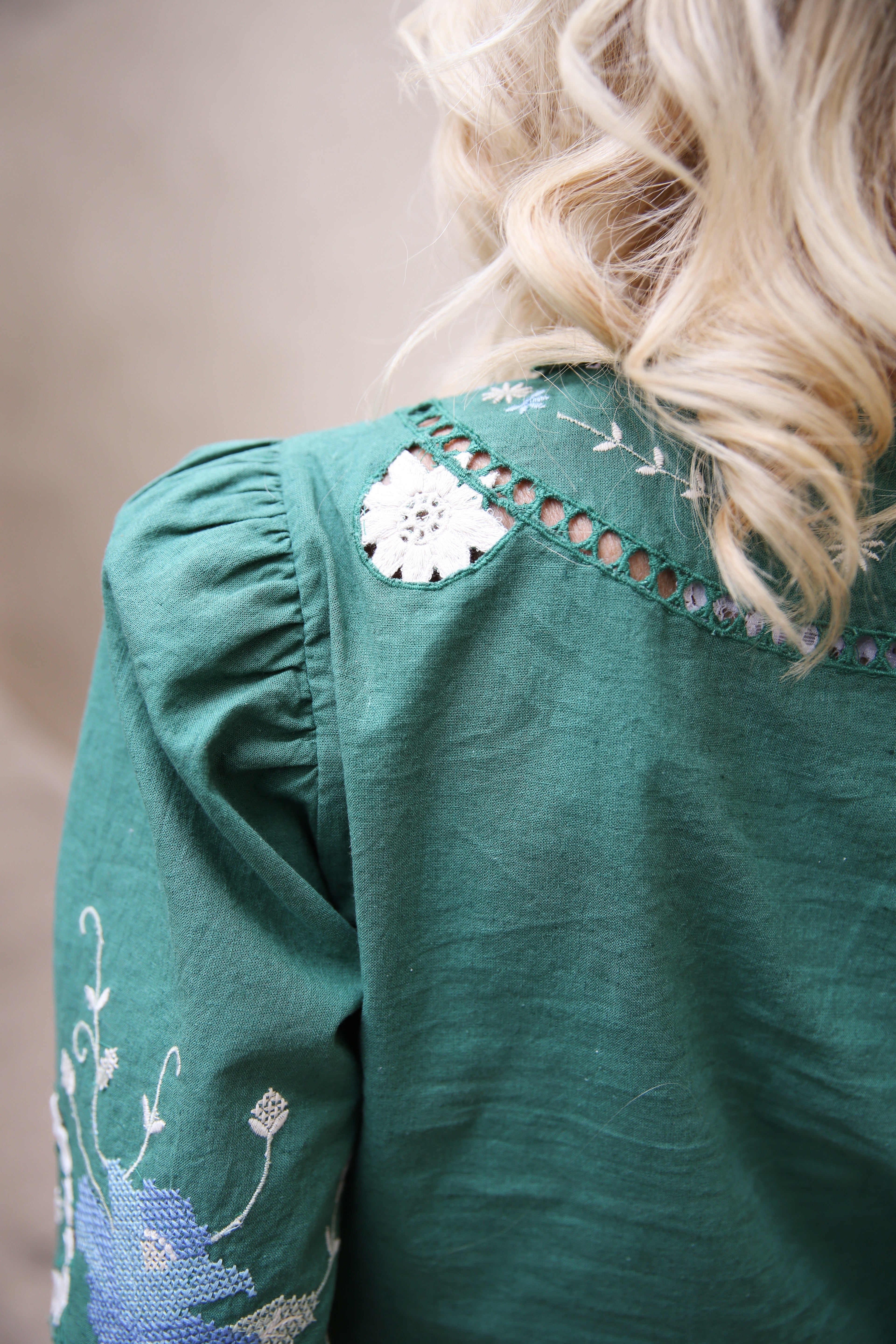 Vesna Embroidery Tie Front Top