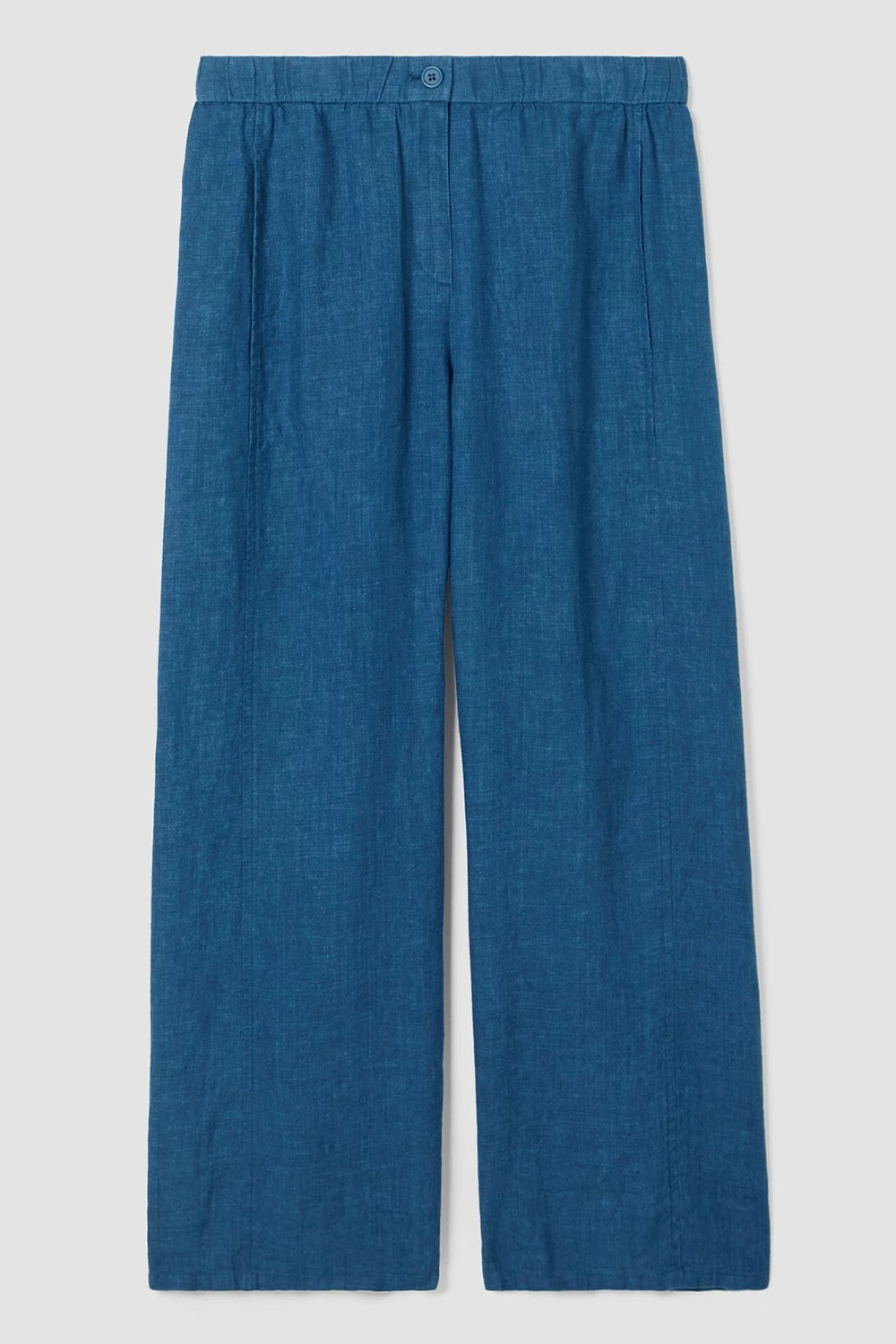 Washed Organic Linen Délavé Wide Trouser Pant