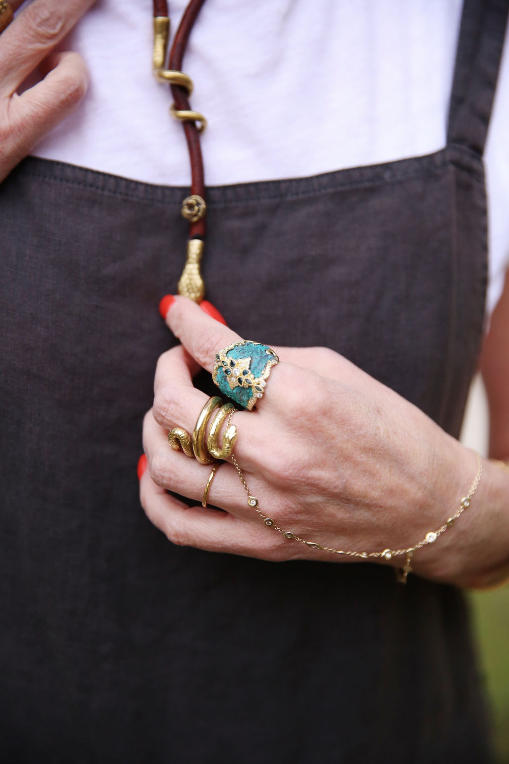 Sueno 18k Yellow Gold Cluster Artifact Ring