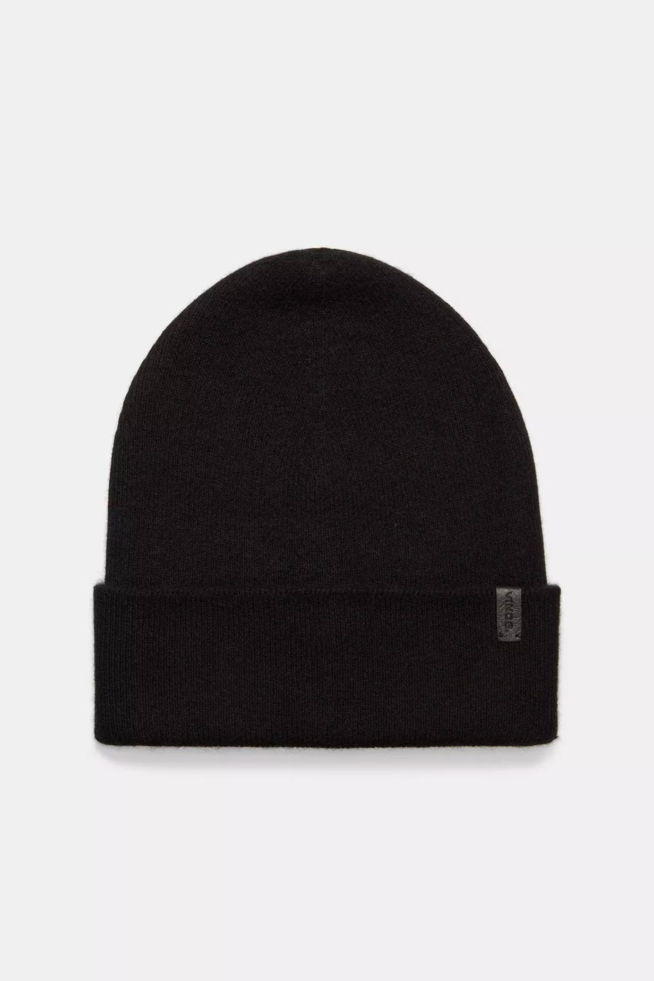 Cashmere Fine Rib Double Layer Cuff Knit Hat