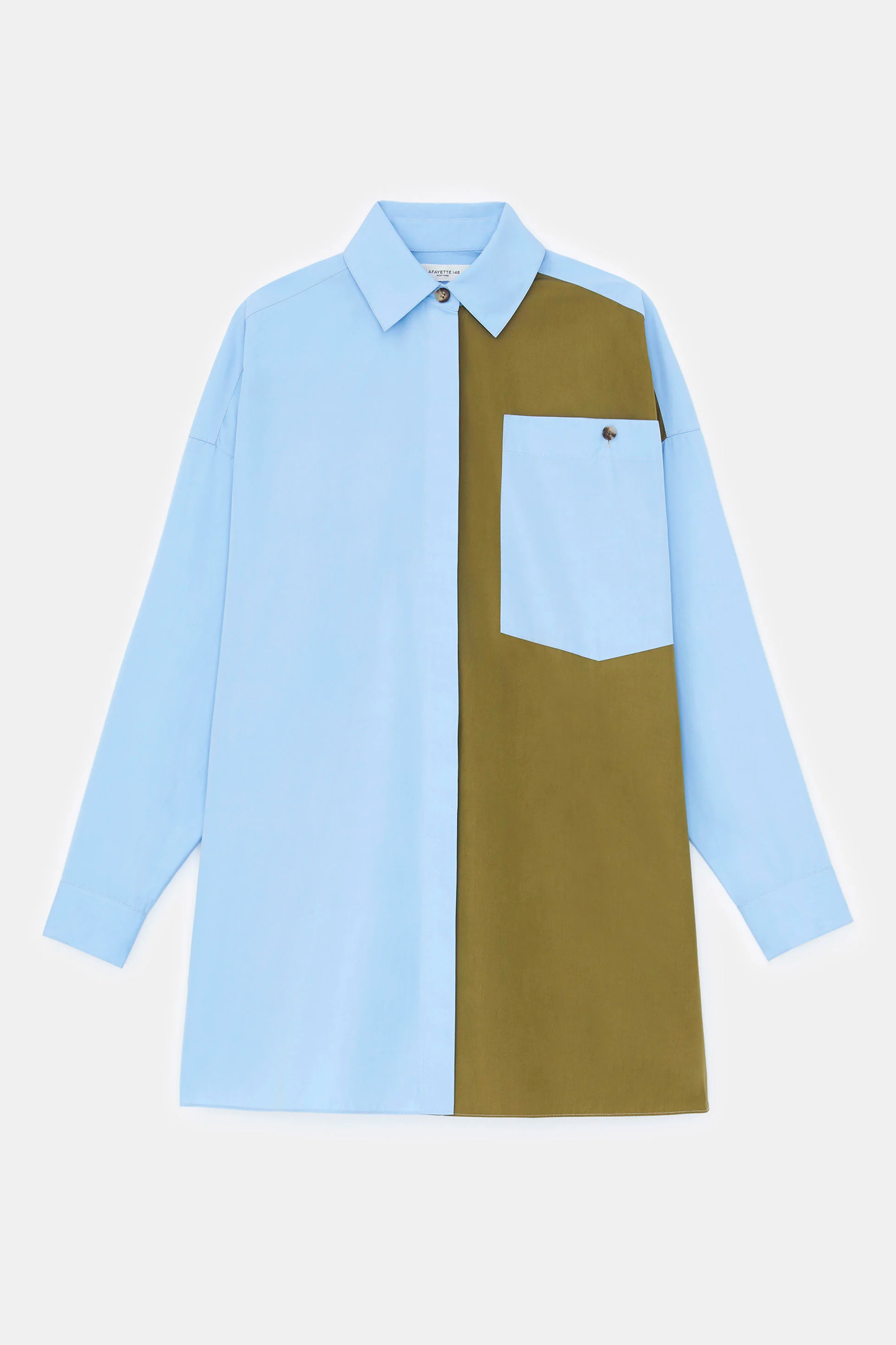 Color-Block Oversize Drop Shirt