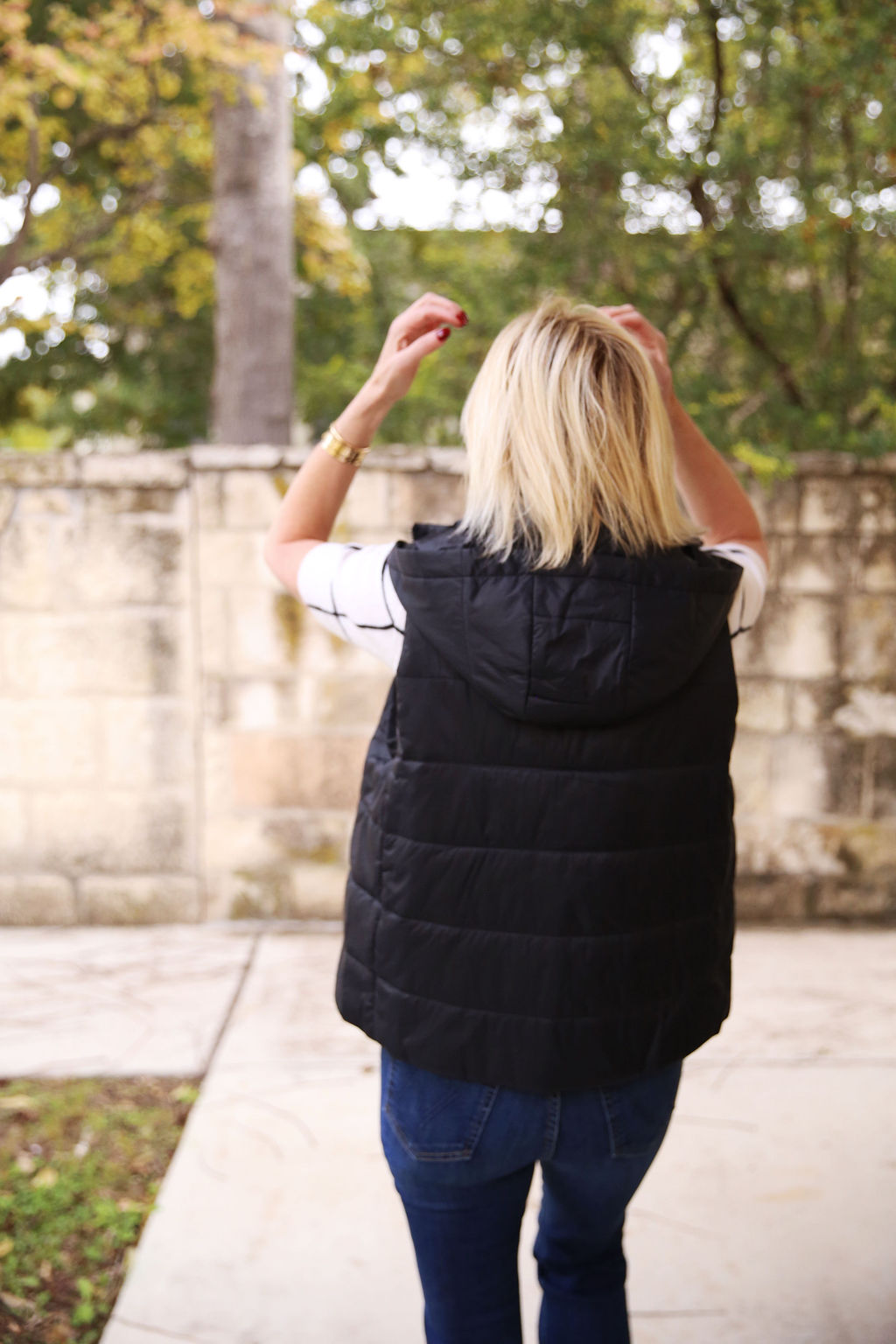 Padded Vest with Removable Hood