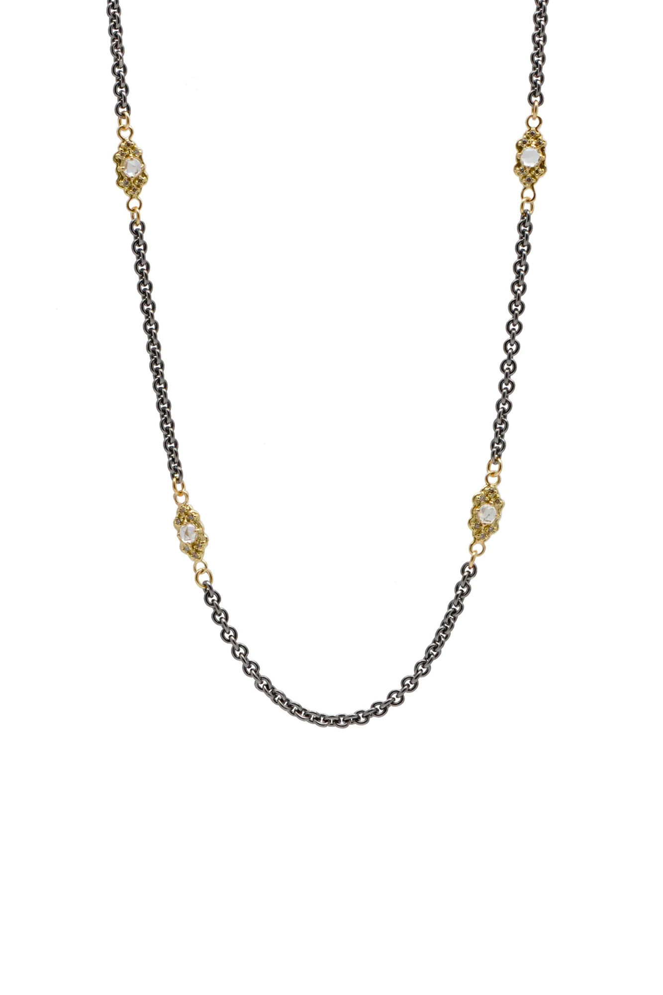 Gold Scroll Link Necklace
