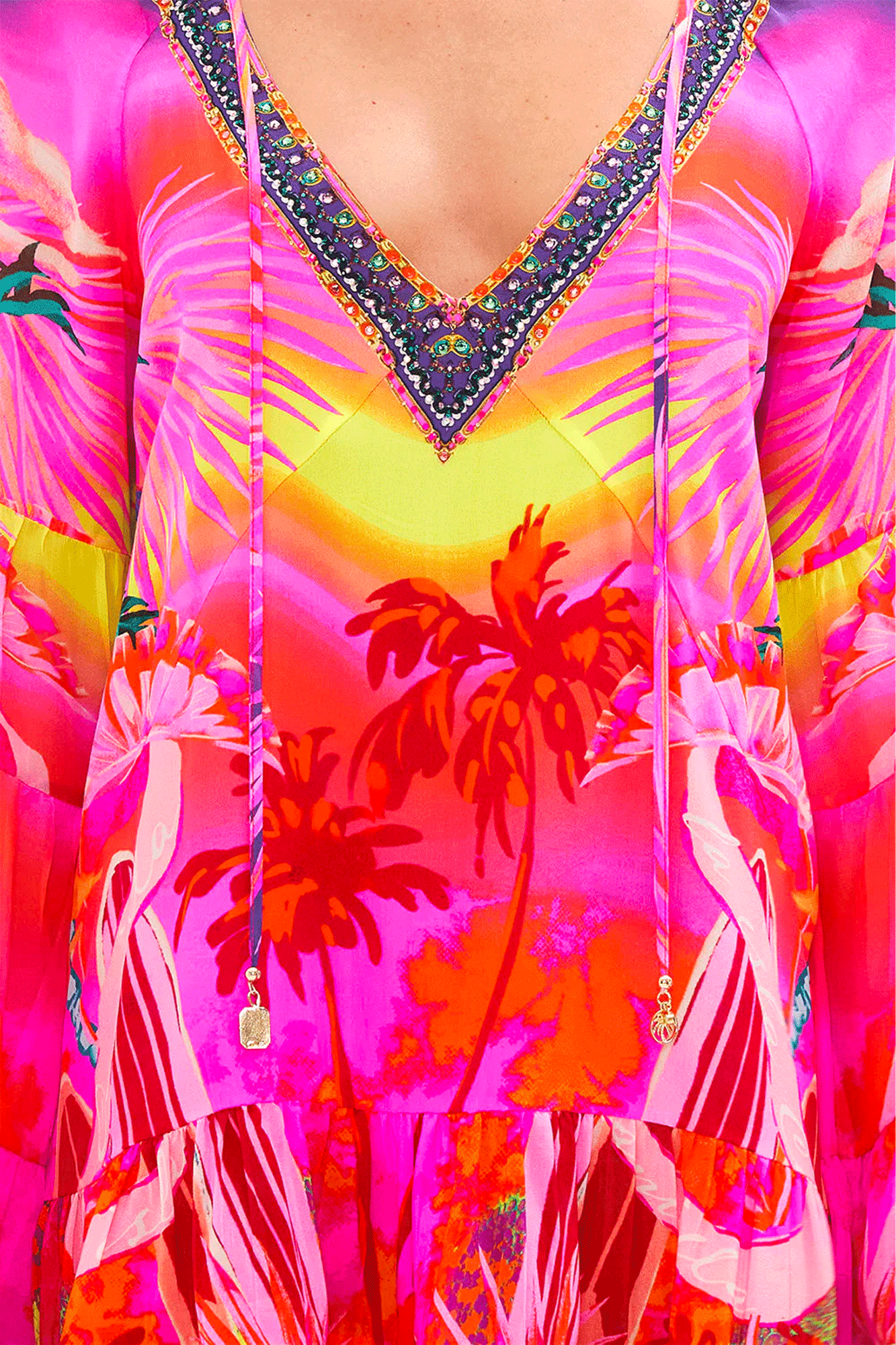 A-Line Gathered Panel Dress | Flight of the Flamingo