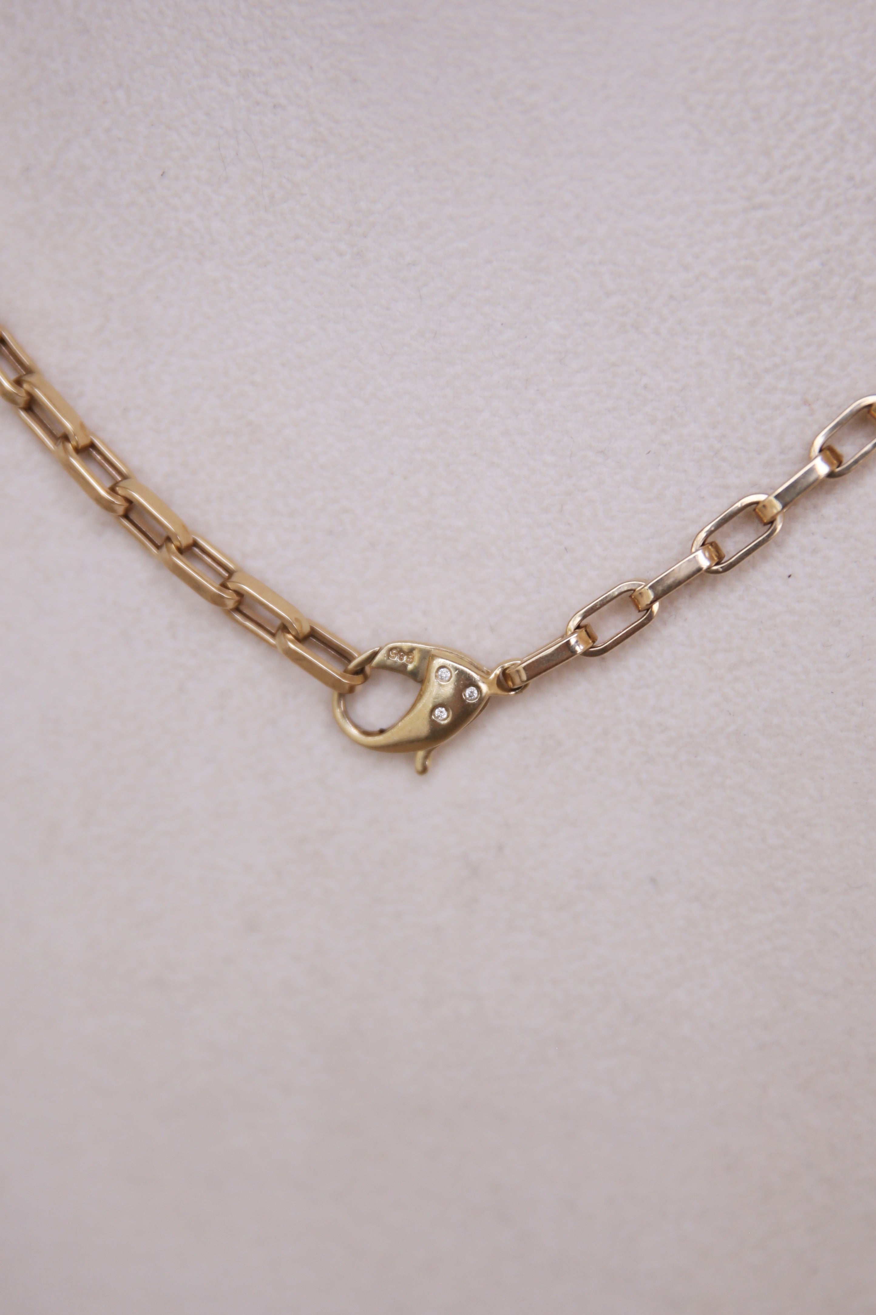 20" Antique Link w/ Diamond Clasp Chain