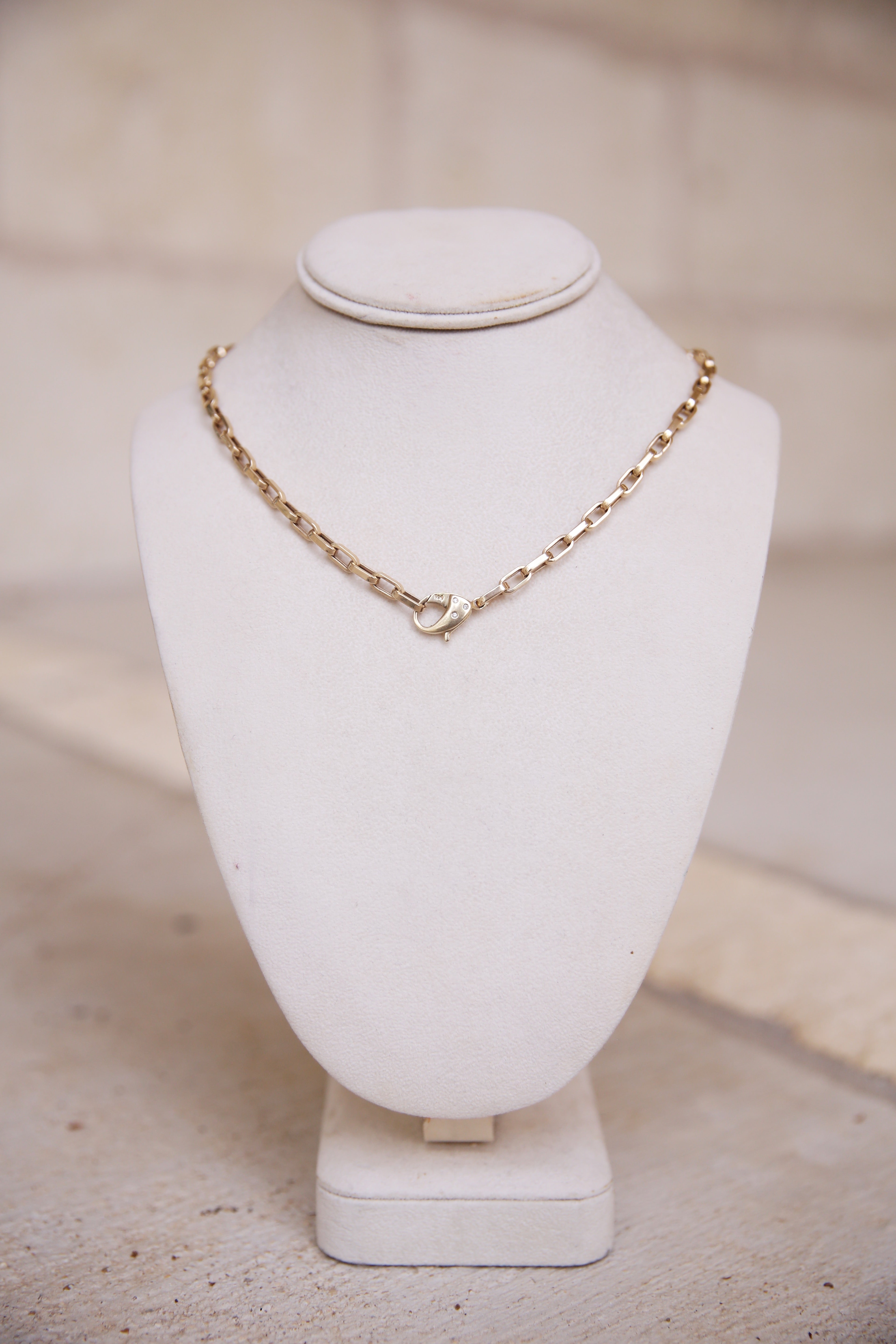 20" Antique Link w/ Diamond Clasp Chain