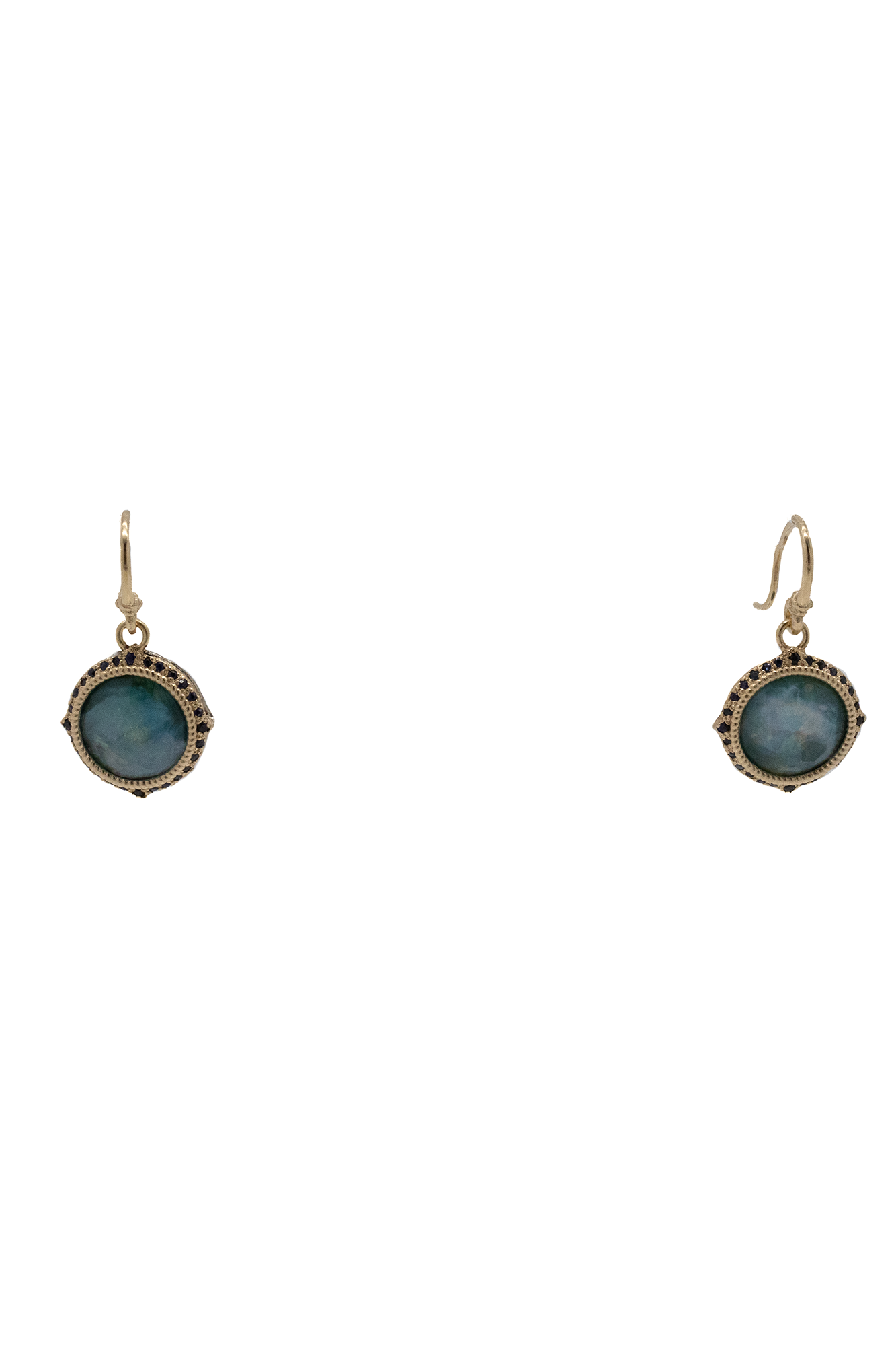 14K Rose Gold & Sterling Silver Peruvian Opal Earrings